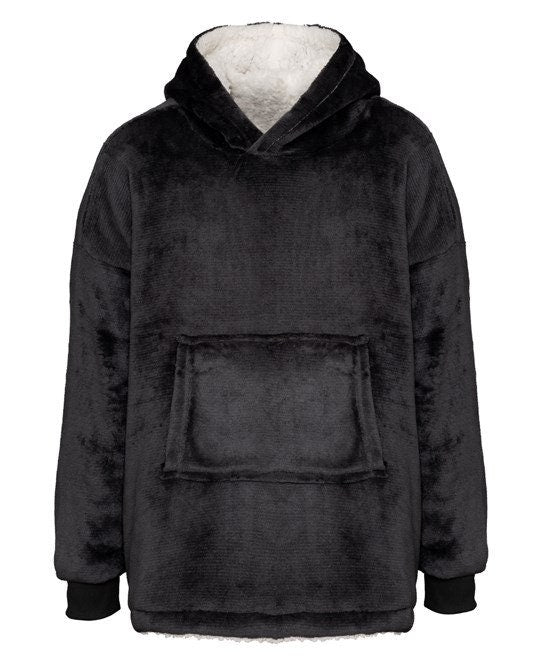 The Kids Ribbon oversized cosy reversible sherpa hoodie Christmas gift present Super-soft microfleece