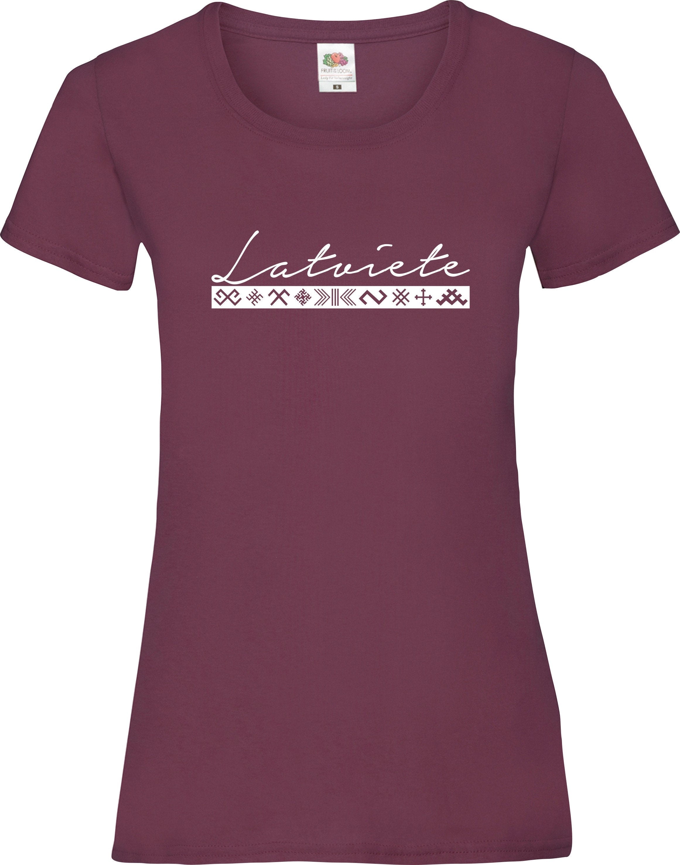 Latviete lady fit printed t-shirt, Latvia, Latvian style patriotic Latviete t-krekls dāvana