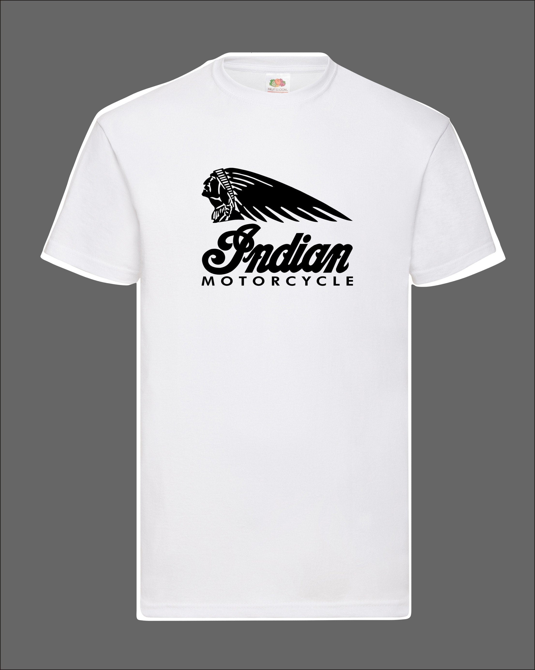 Indian Motorcycle Mens /Unisex Classic Motorbike Chopper Biker Bike T shirt Top Vintage