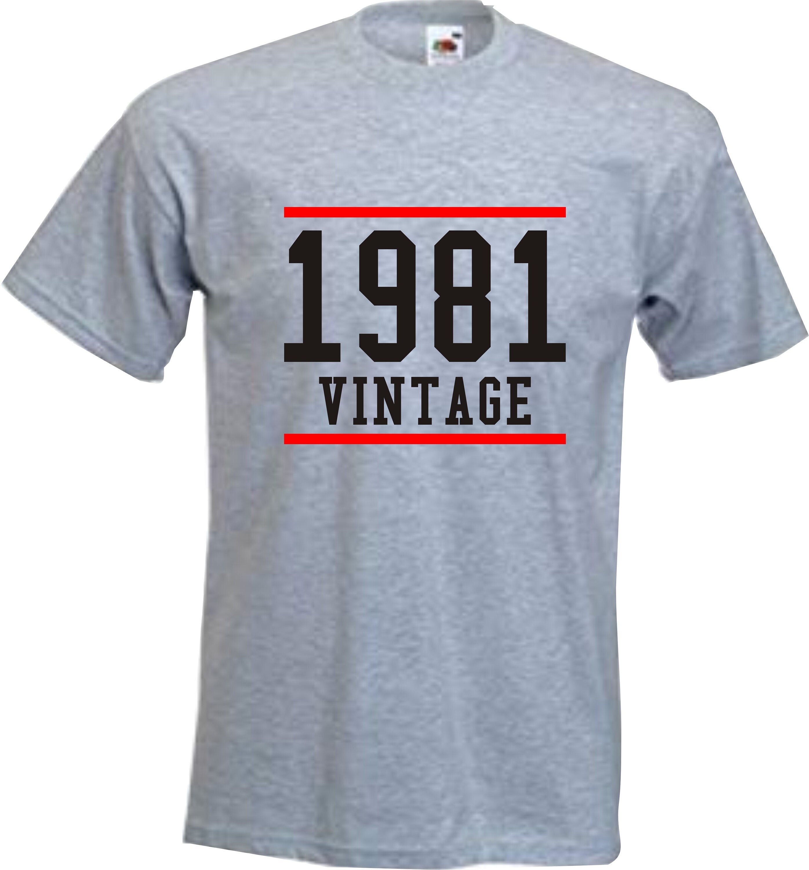 1981 Vintage Year printed  on unisex t-shirt personalised present, 40th, 30th Birthday gift
