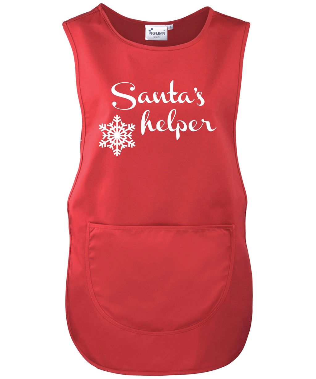 Tabard Apron Merry Christmas Santa's helper with pocket Premier Cleaning Unisex Workwear