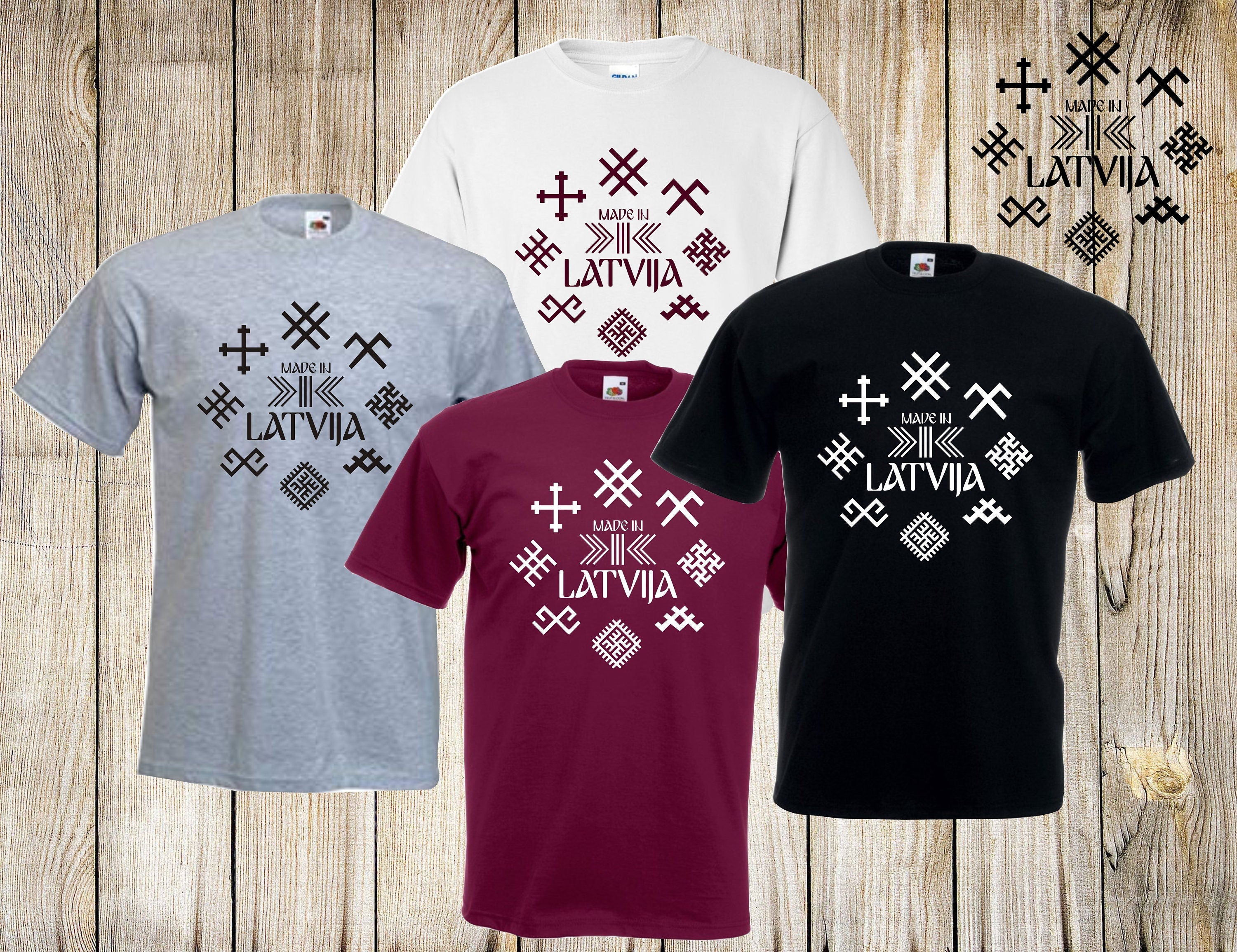 Made in Latvija, Latvian style Gift Present Souvenir t shirt TOP, Latvija t-krekls dāvana