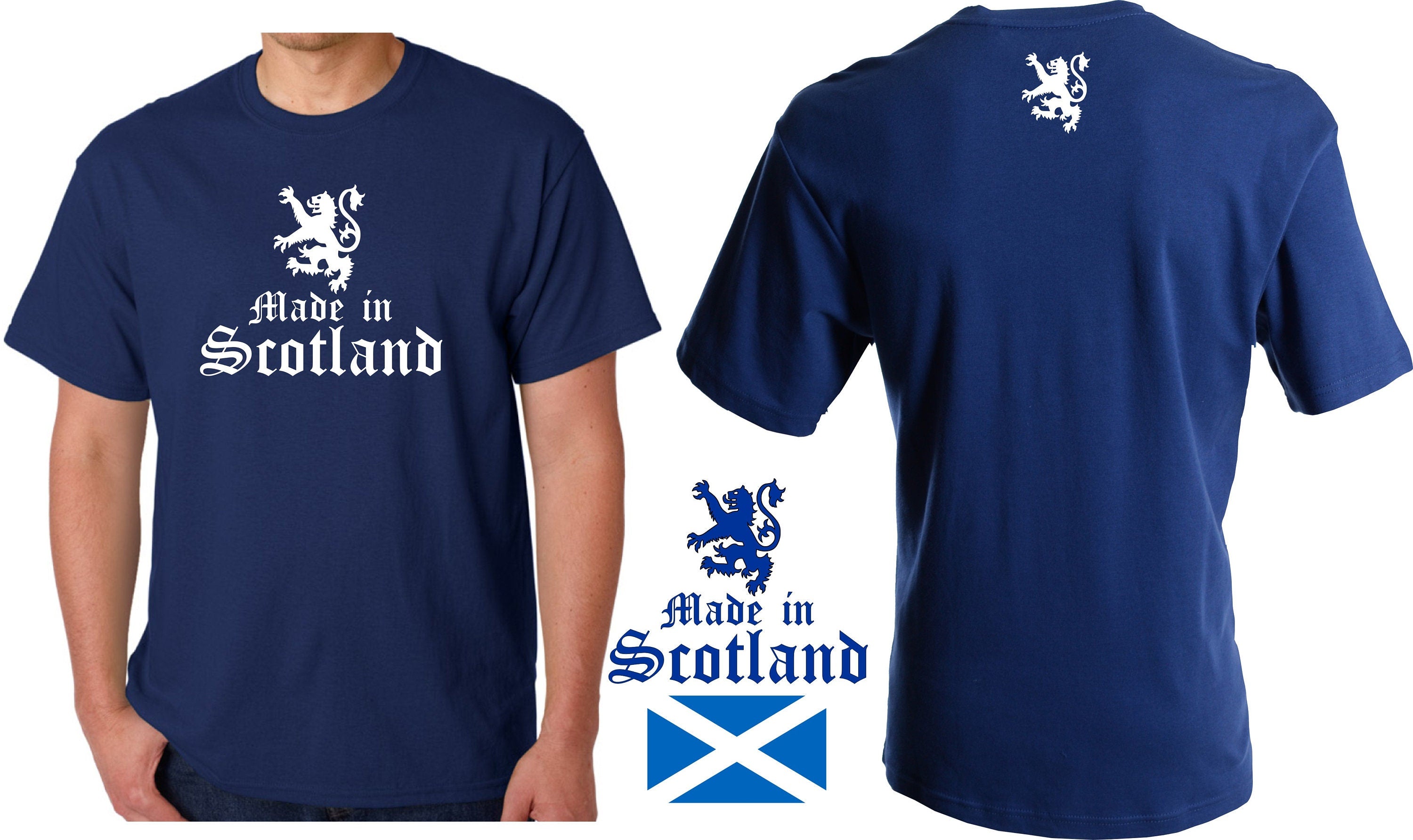 Made in Scotland Lion Rampant Scottish Supporter T SHIRT Present Gift