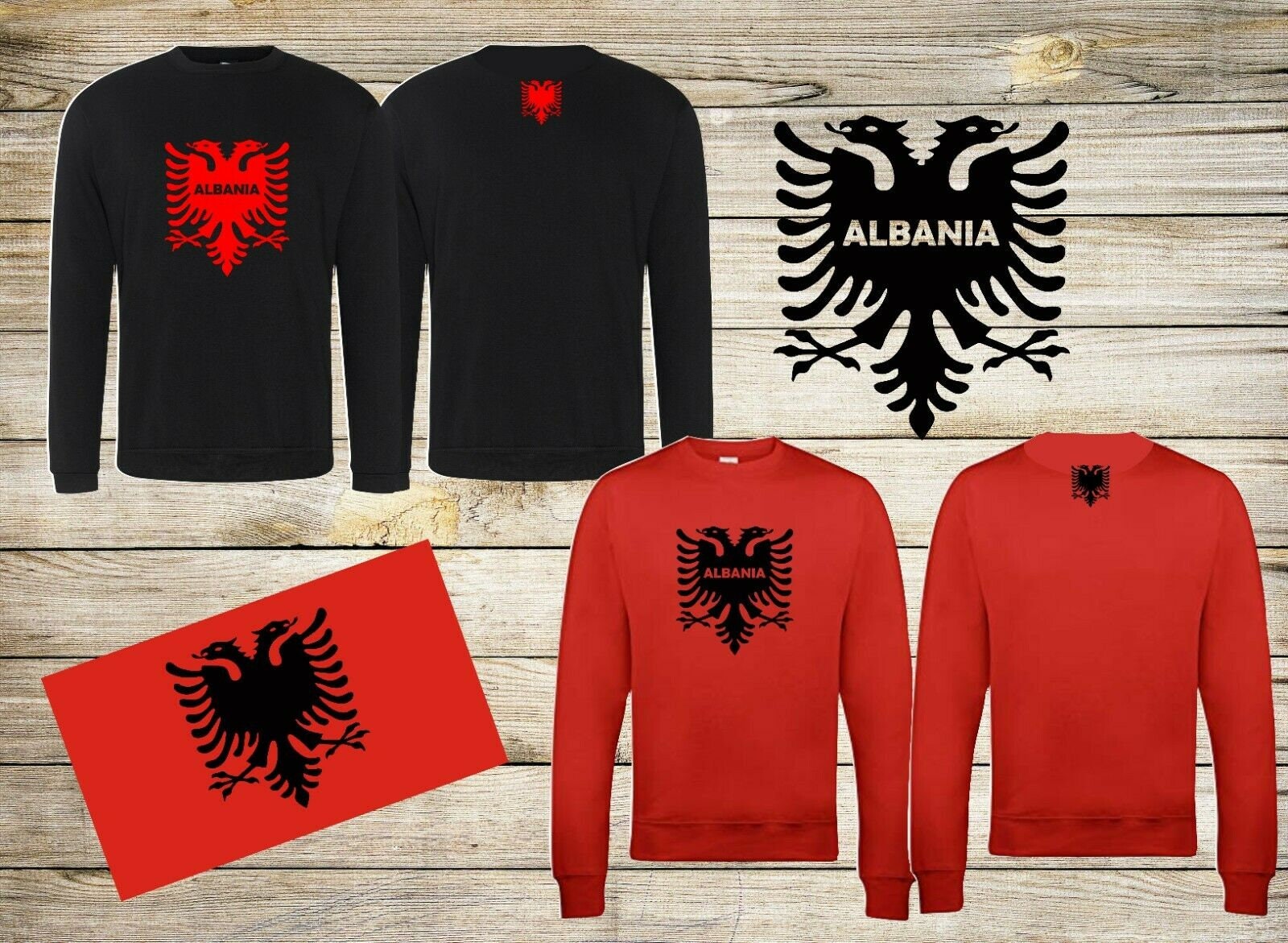 Albania jumper Albanian style double-headed eagle Albanian flag sweatshirt Top S-XXXXXL