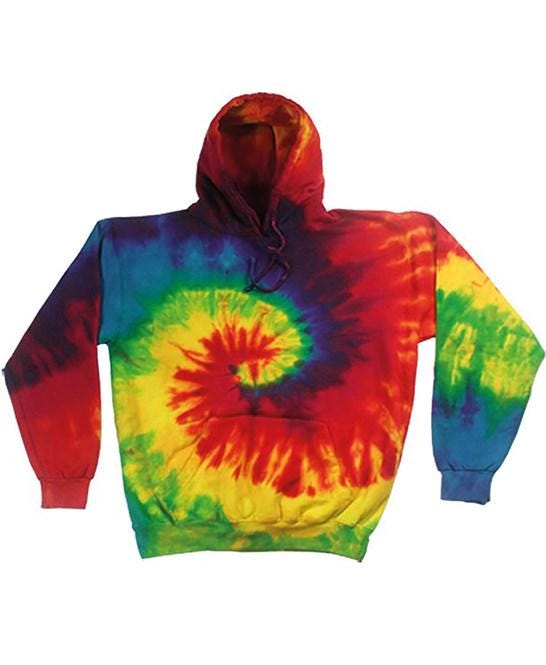 Rainbow tie-dye hoodie Unisex hoodie This simple and stylish classic hoodie in many vibrant colours 6 colours Pullover