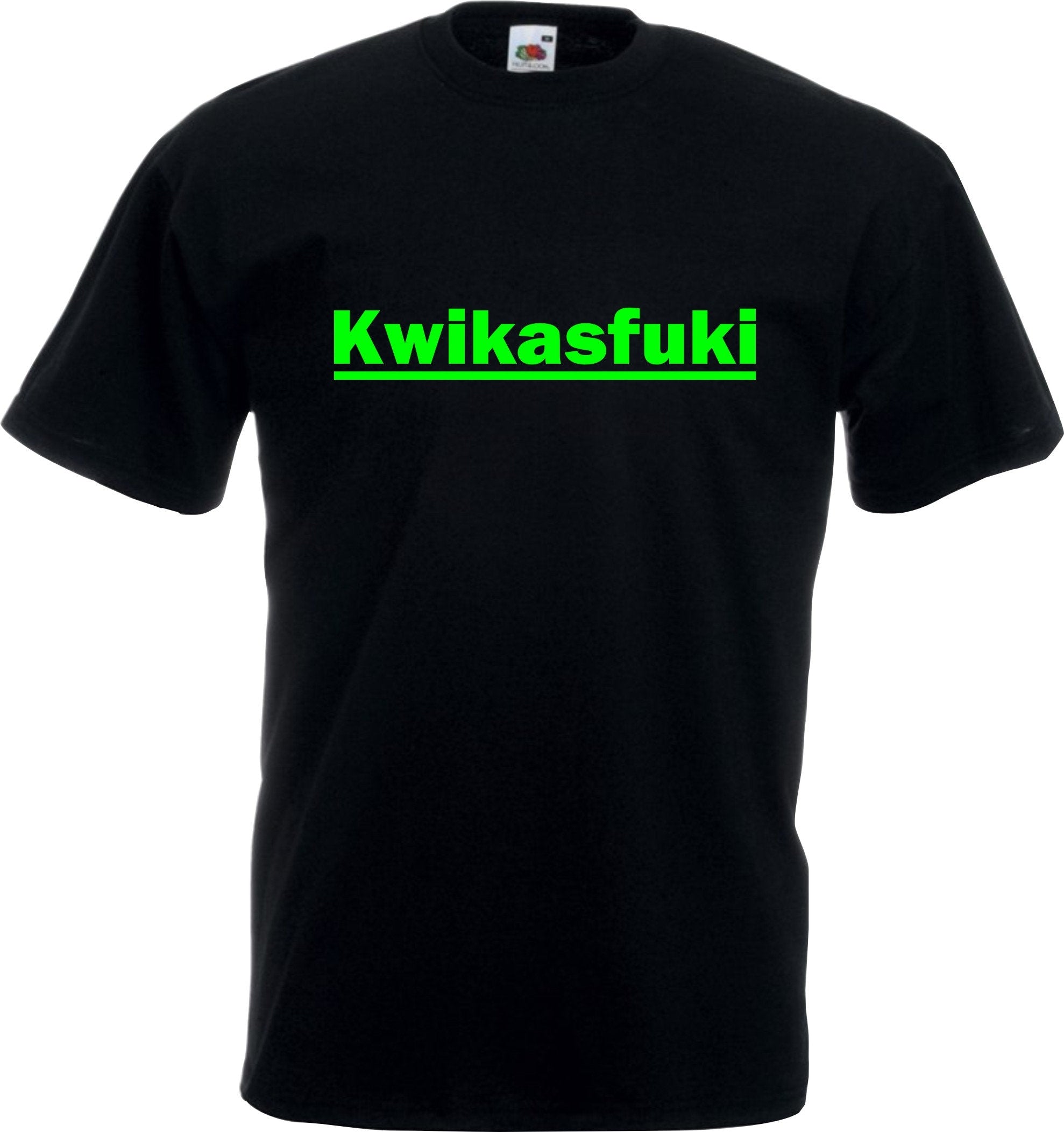 Kawasaki Kwikasfuki Funny Motorcycle Bike Joke Gift Fun Present t shirt
