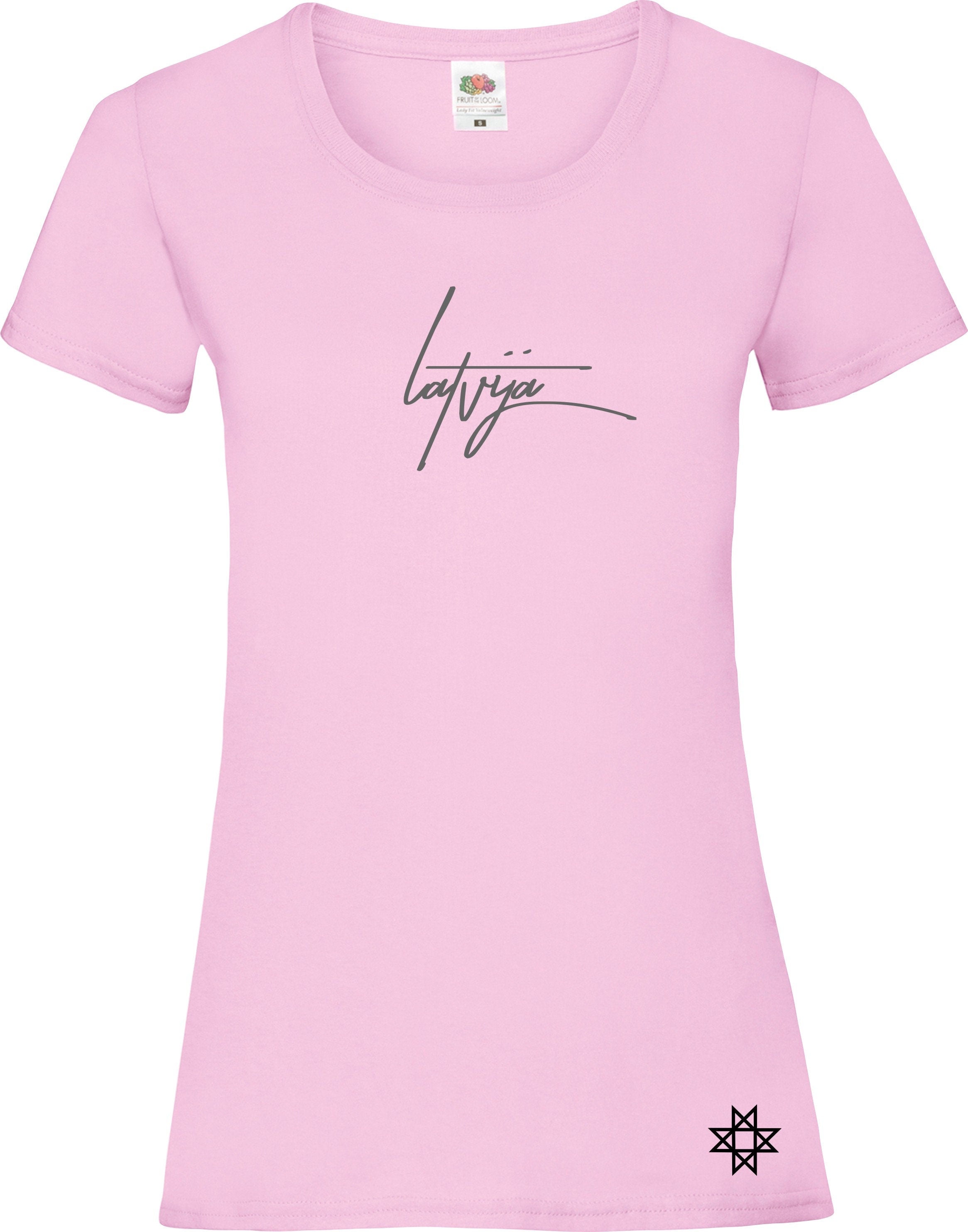 Latvija lady fit printed t-shirt, Latvia, Latvian style patriotic Latviete t-krekls dāvana