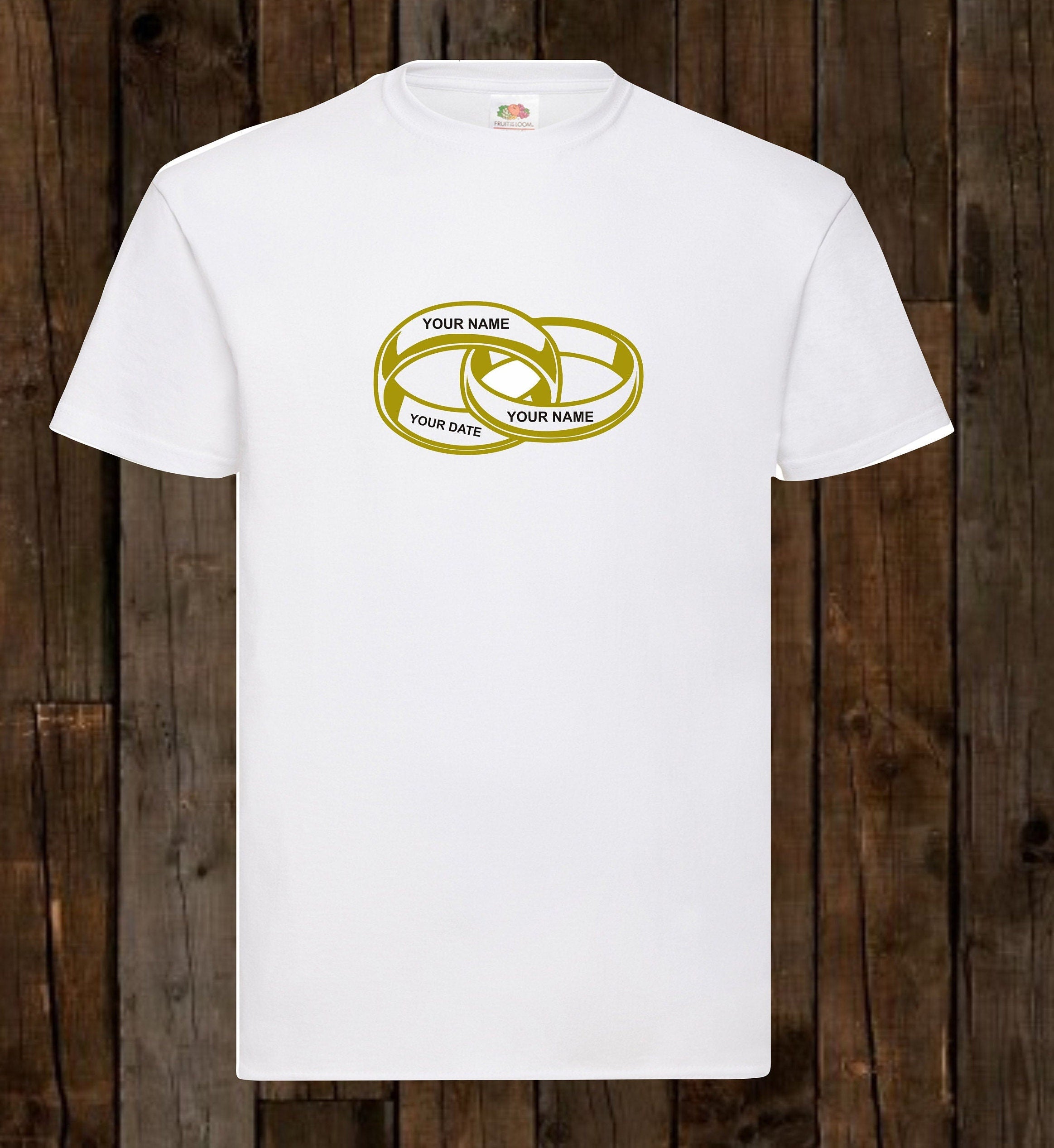 Wedding Gift for him for her Wedding anniversary present for couple Personalized your choice of text printed on t shirts men/woman