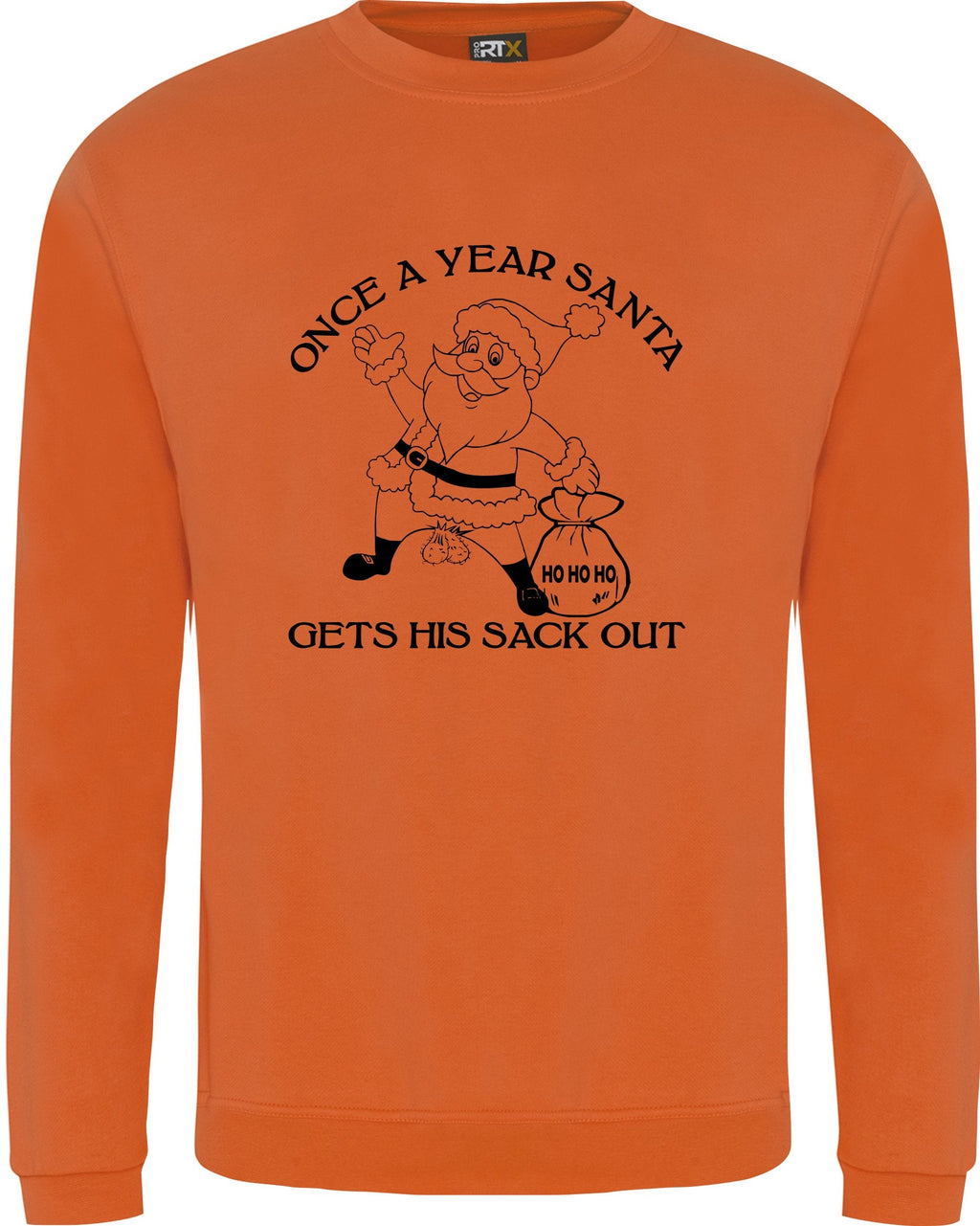 Once a year Santa get his sack out Christmas Jumper rude joke funny Sweatshirt S-XXXXXL