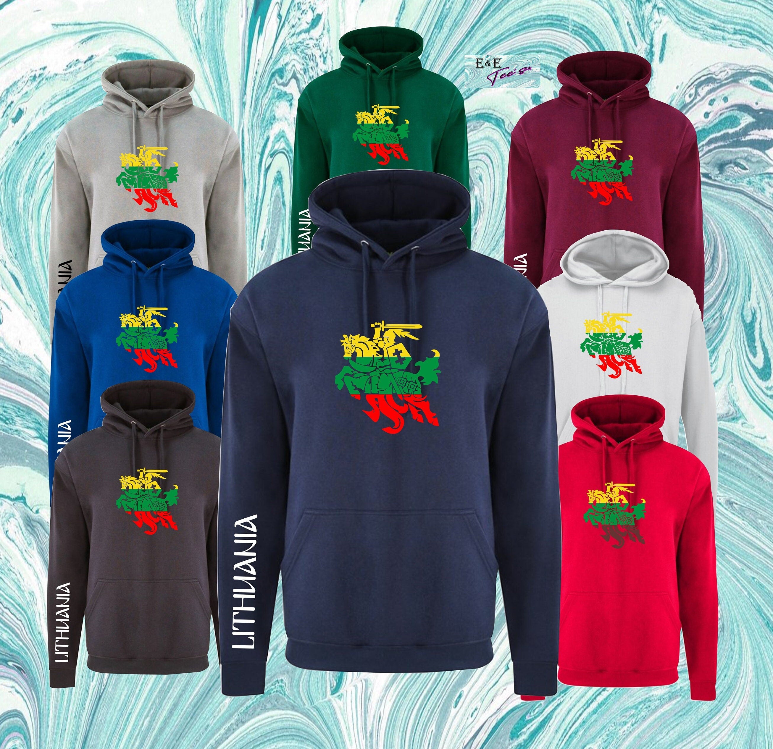 Lietuva Lithuanian style Hoodie as myliu lietuva vytis Unisex Hooded Jumper super gift