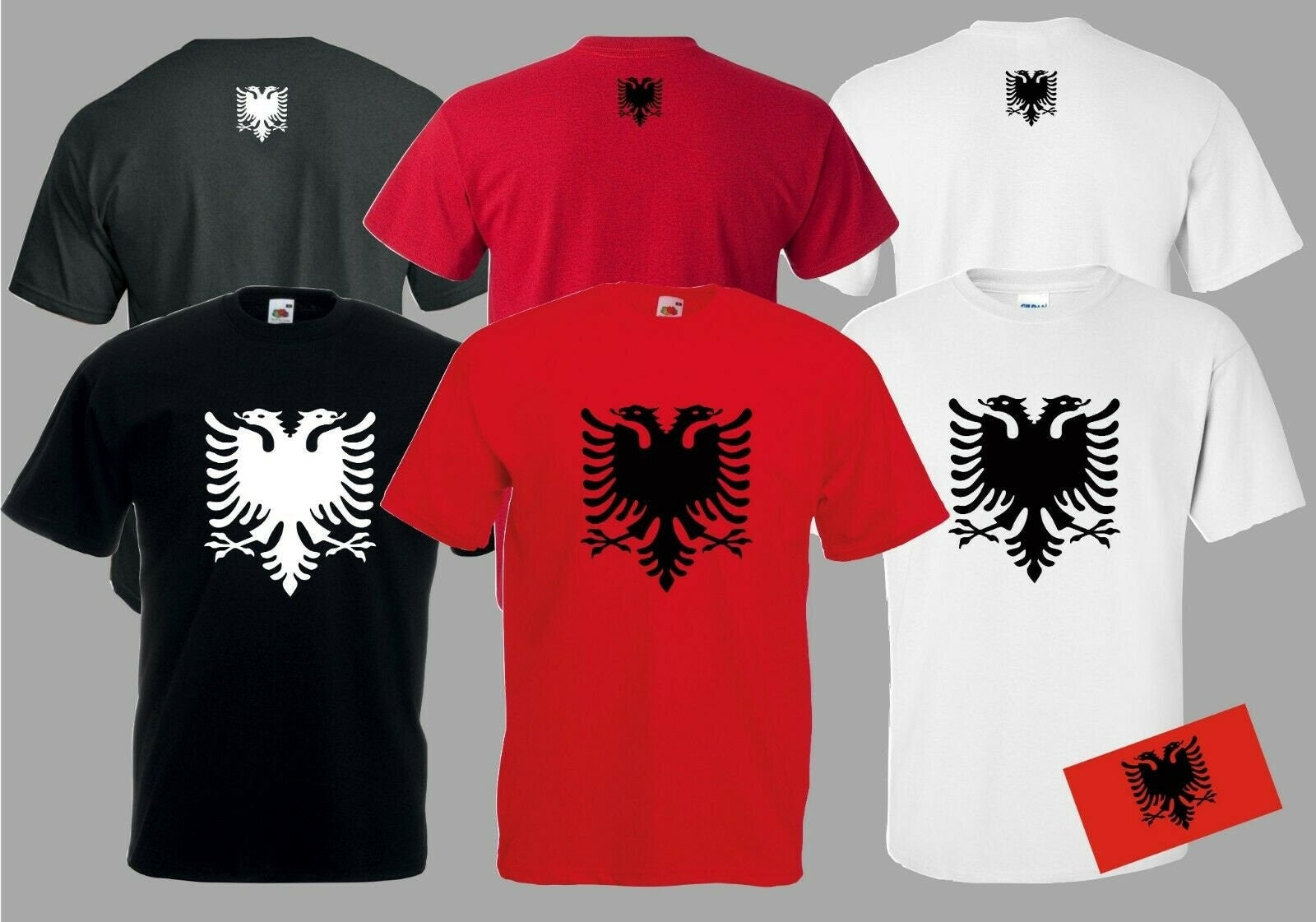 Albania t shirt Albanian style double-headed eagle Albanian flag Tee Top S-XXXL