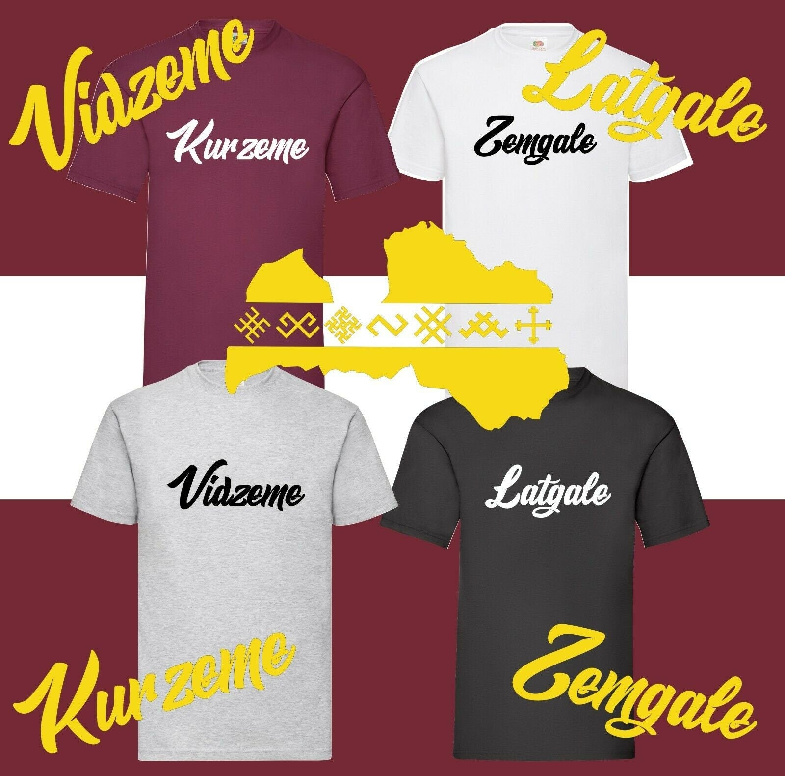 Latvija Kurzeme Zemgale Vidzeme Latgale Novads Unisex Adults Latvia t shirt Gift Present