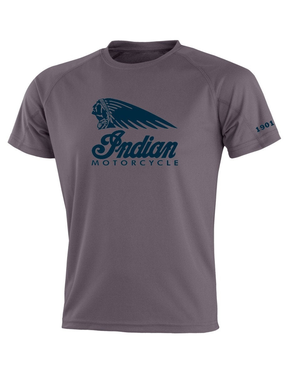 Indian Motorcycle Mens /Unisex Classic Motorbike Chopper Biker Bike T shirt Top Vintage top 100% Polyester 9 Colours (S-XXXL)