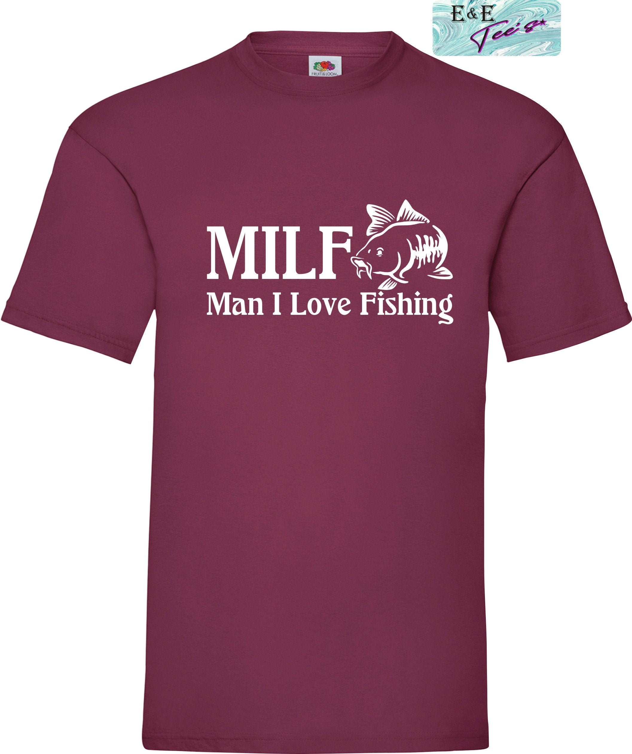 Milf Man I Love Fishing T shirt Fish Angling Funny Joke Present Hobbies Gift Top
