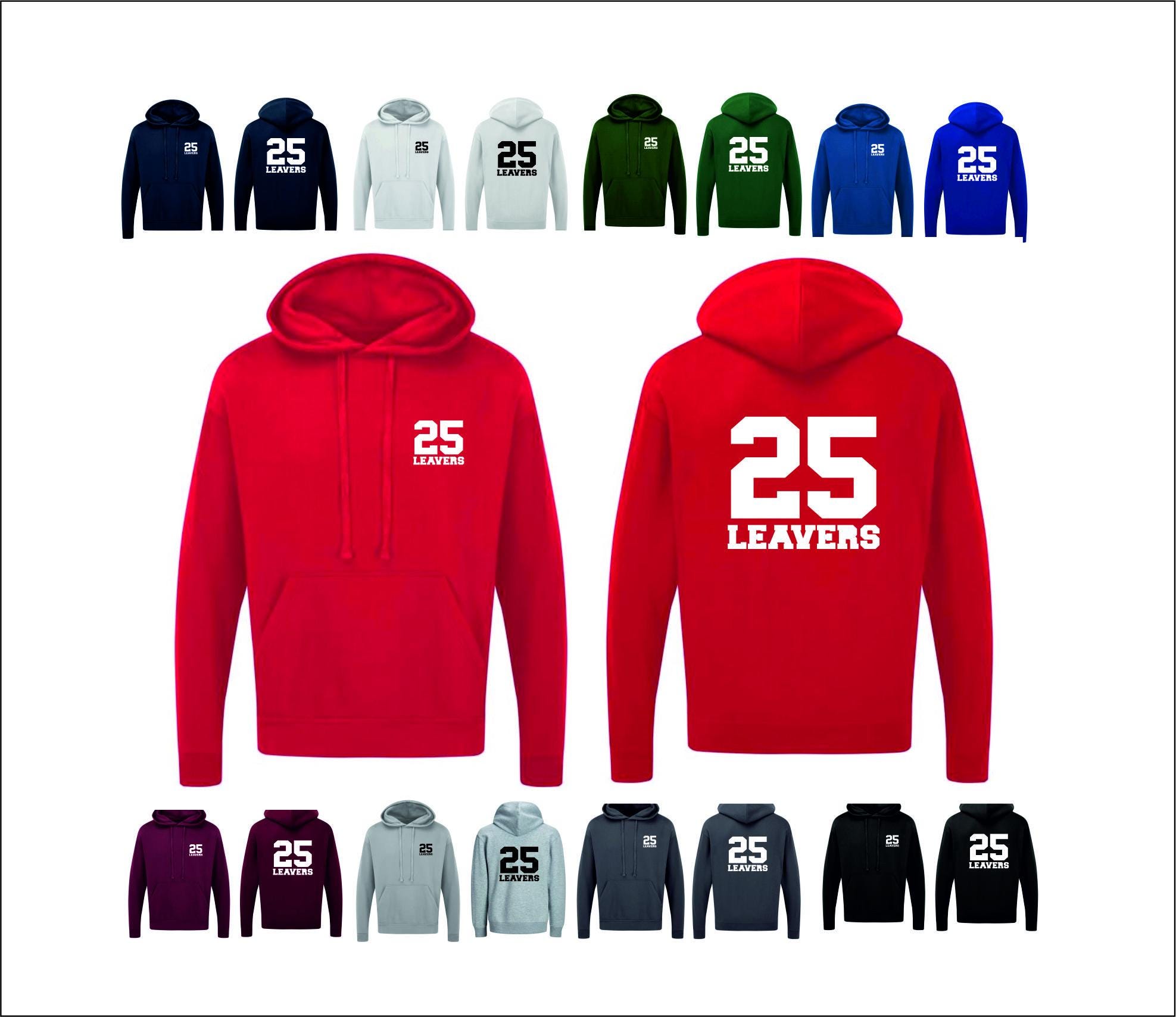Leavers Hoodie Primary / High Schools, Colleges & Universities  Multicolours Unisex Leavers 2025 Kids and Adults sizes