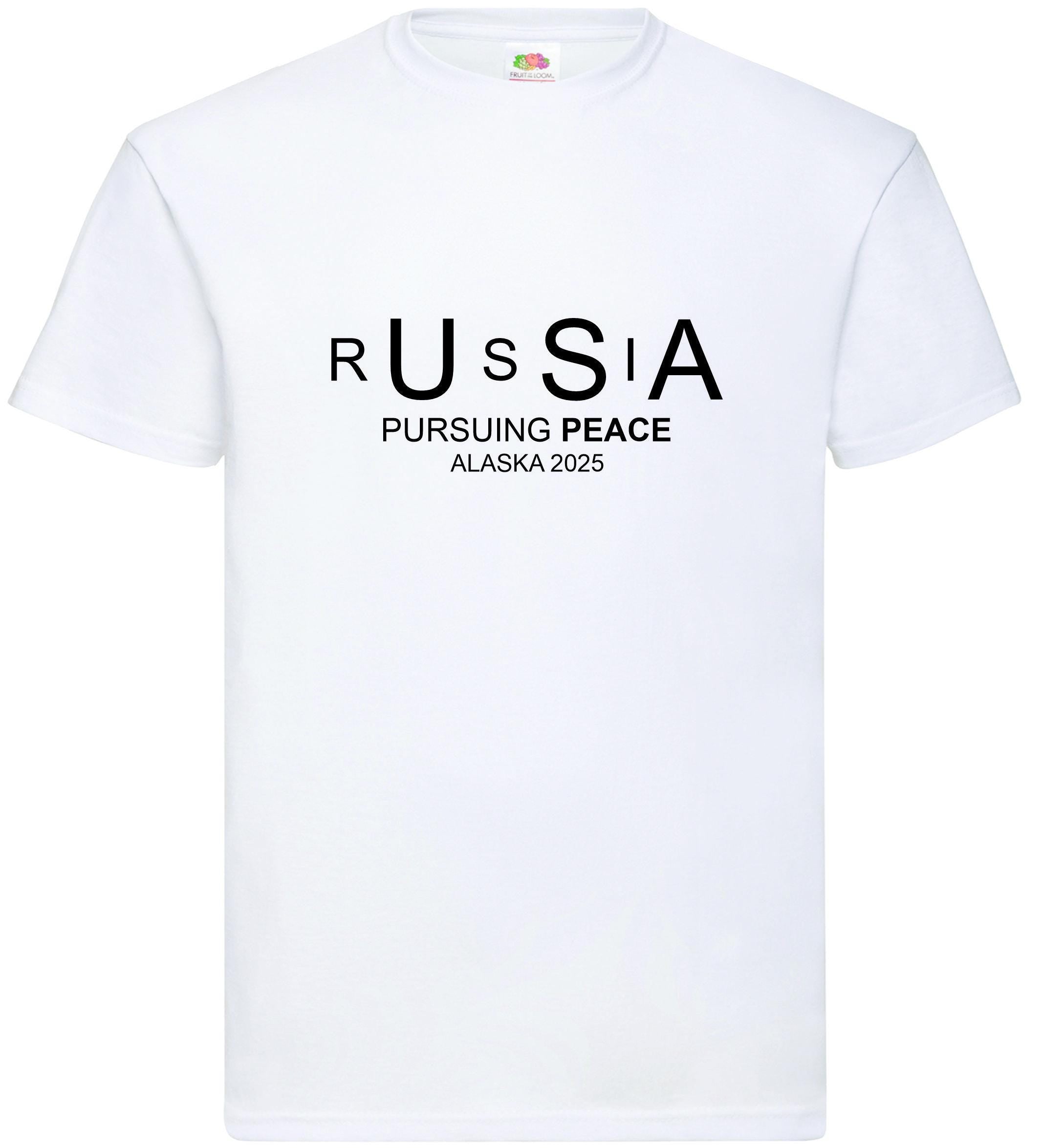 RUSSIA USA Pursuing Peace ALASKA 2025 Putin Tramp t shirt top Unisex Tee T shirt Top