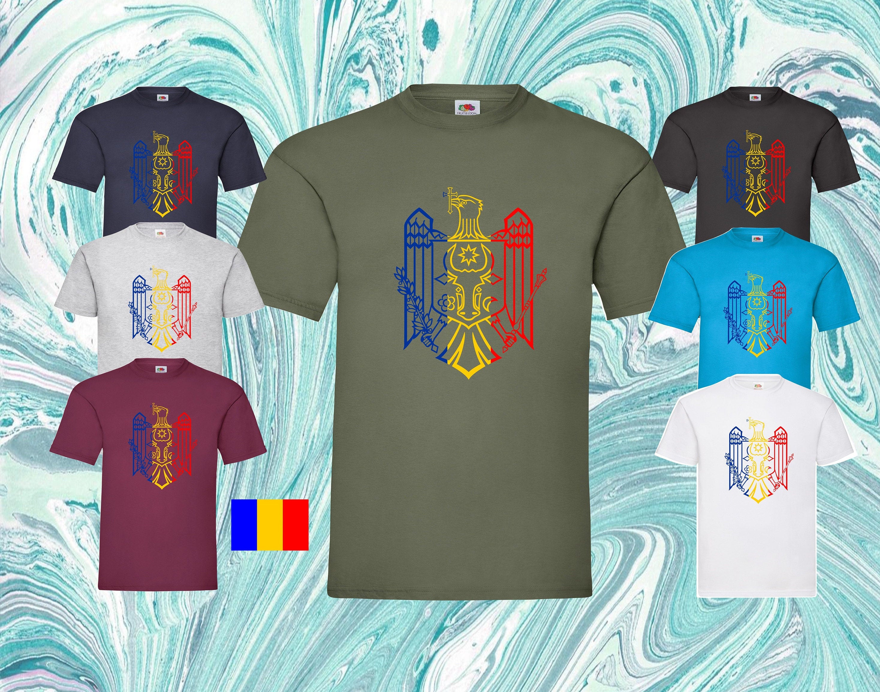 Moldova Patriotic Flag Eagle Moldovian style Support Unisex Adults t shirt gift present  unisex t shirt top tee