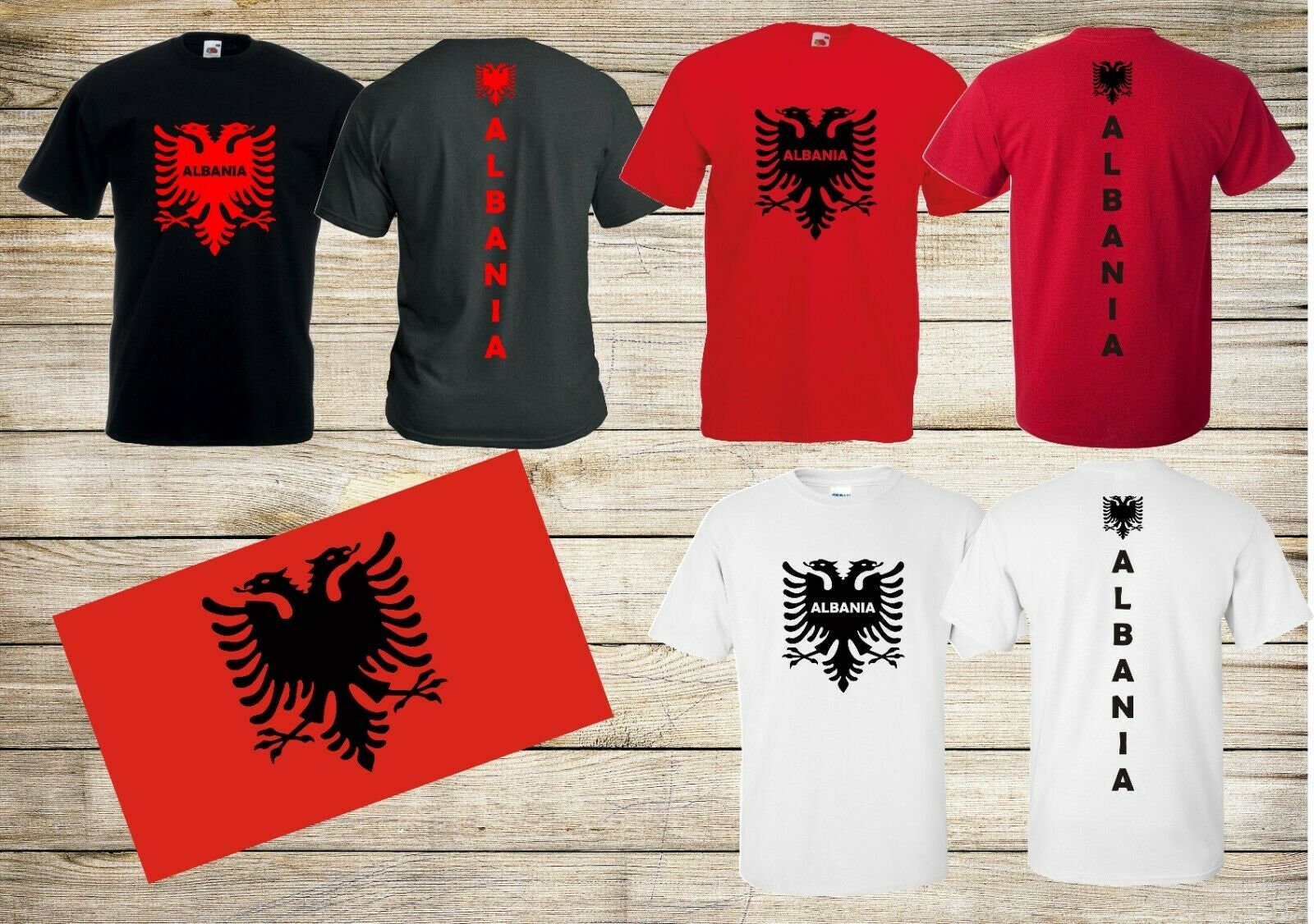 Albania t shirt Albanian style double-headed eagle Albanian flag Tee Top S-XXXL