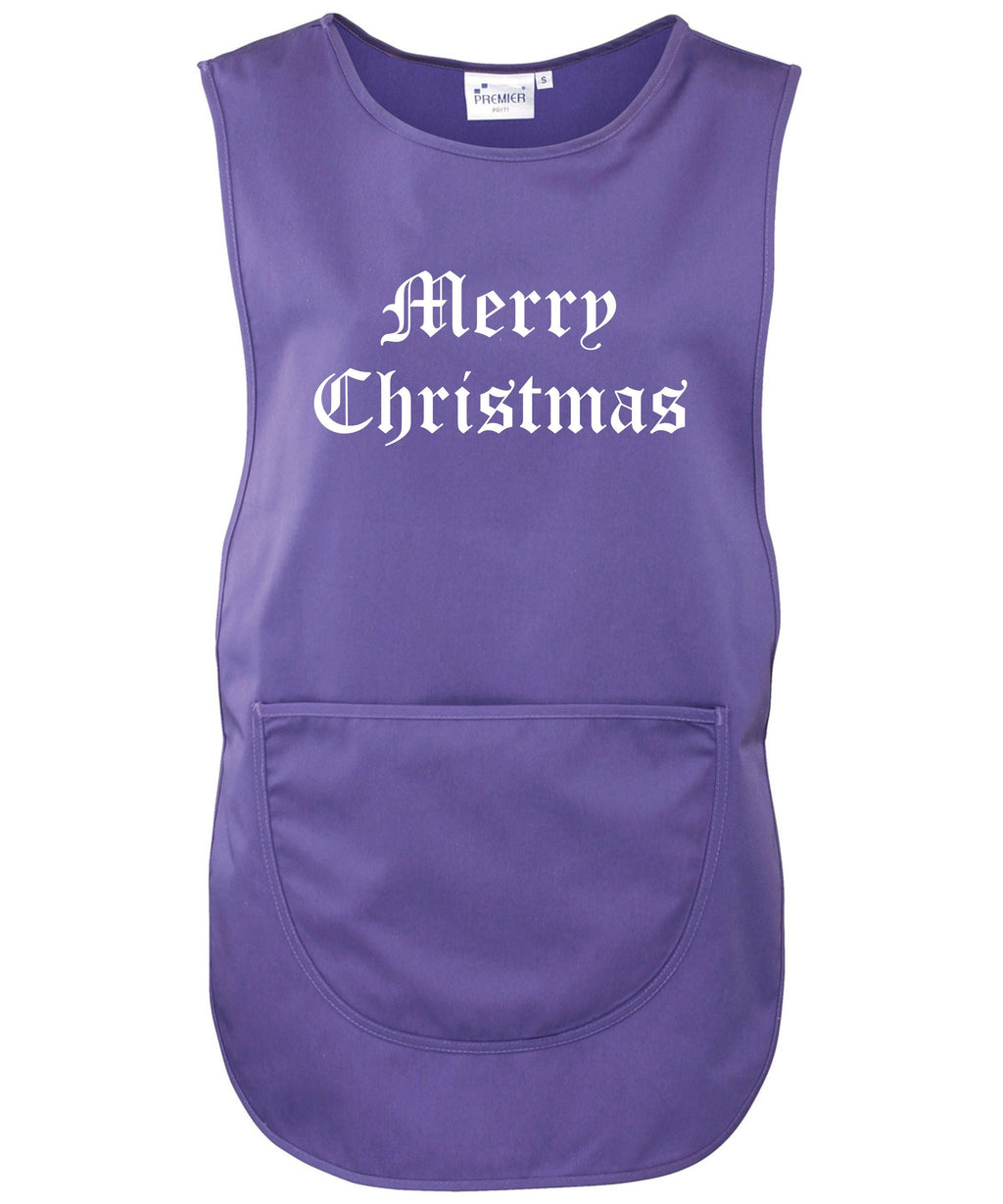 Tabard Apron Merry Christmas Santa's helper with pocket Premier Cleaning Unisex Workwear