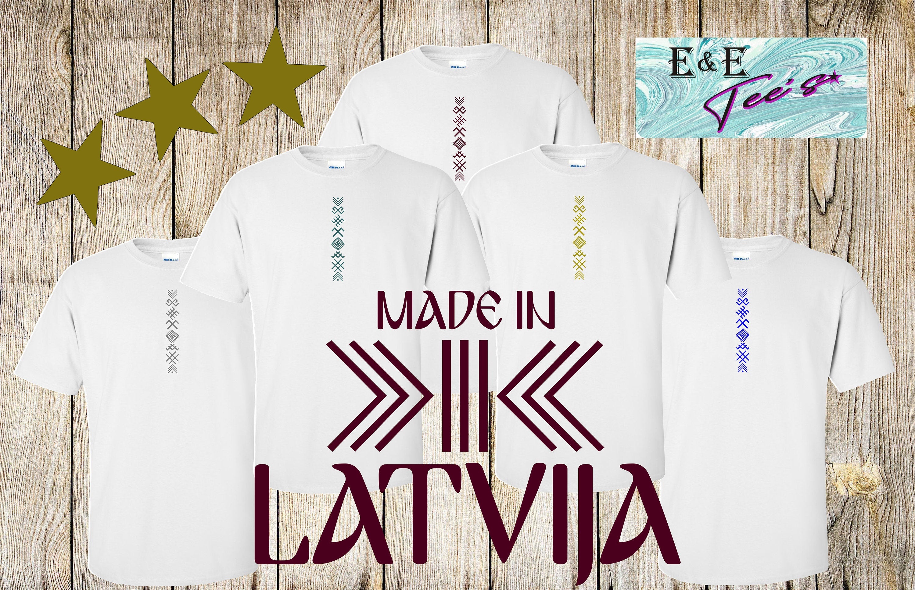 Made in Latvija, Latvian style Gift Present Souvenir unisex t shirt TOP, Latvija t-krekls dāvana