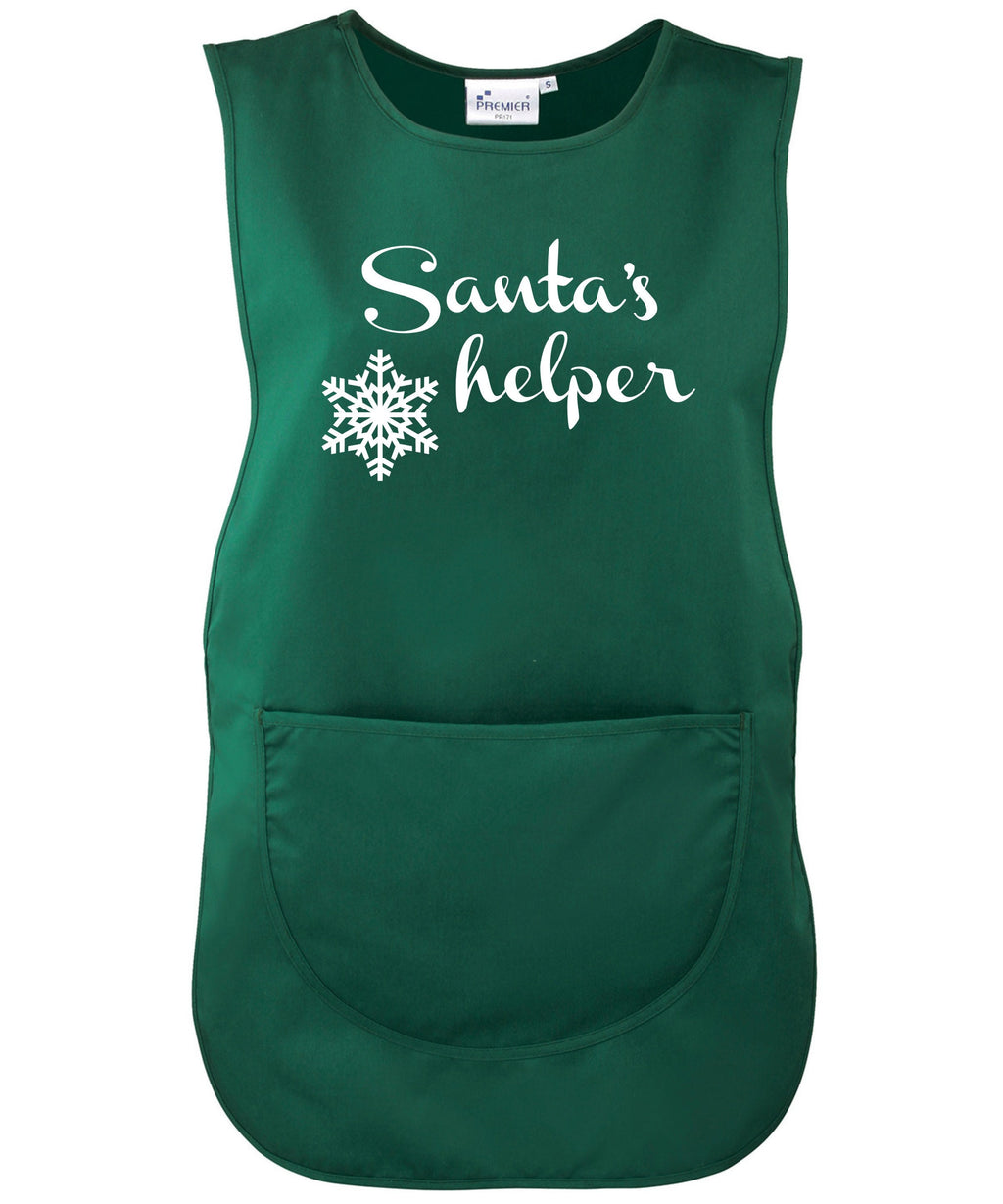 Tabard Apron Merry Christmas Santa's helper with pocket Premier Cleaning Unisex Workwear