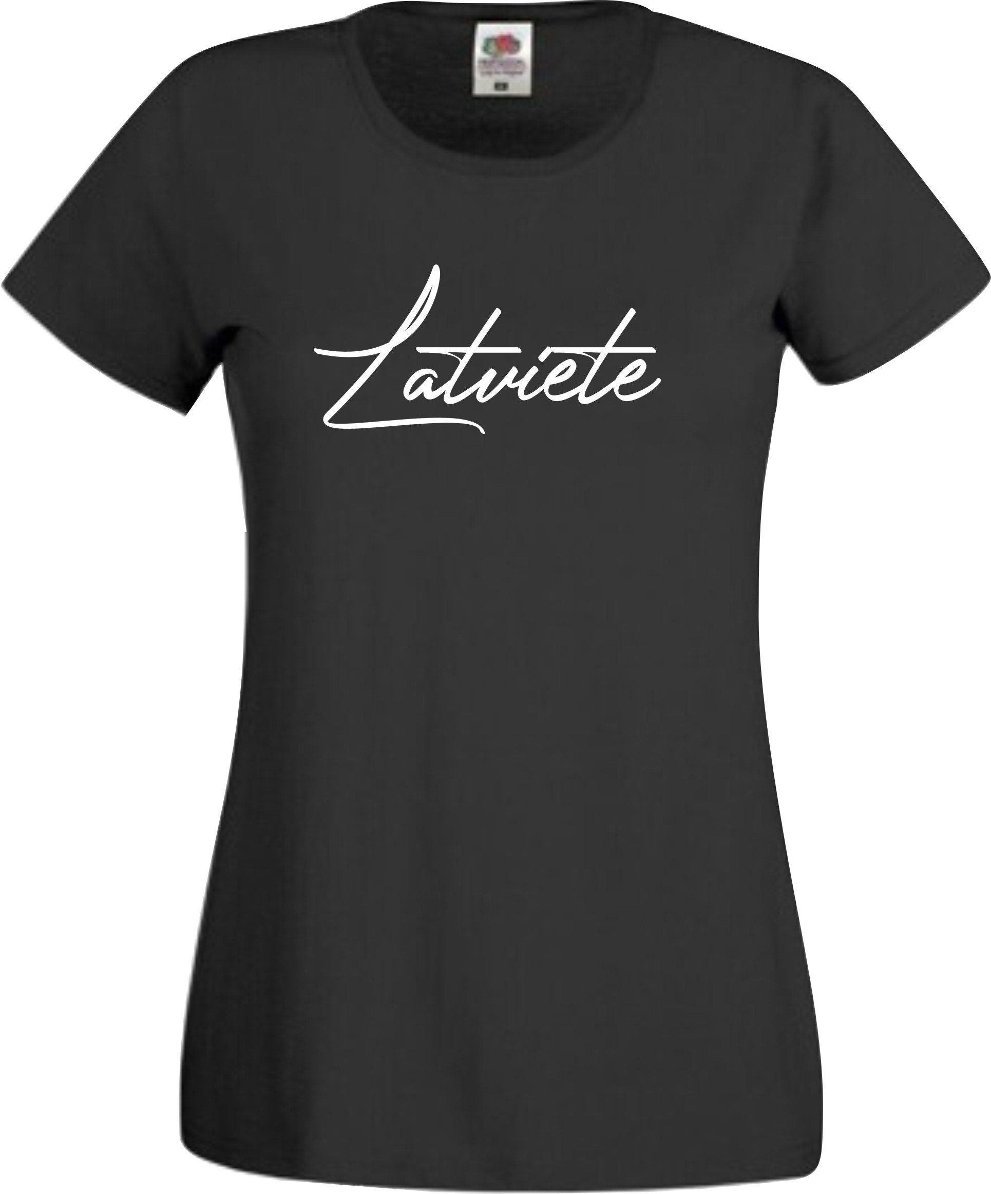 Latviete lady fit printed t-shirt, Latvia, Latvian style patriotic Latviete t-krekls dāvana
