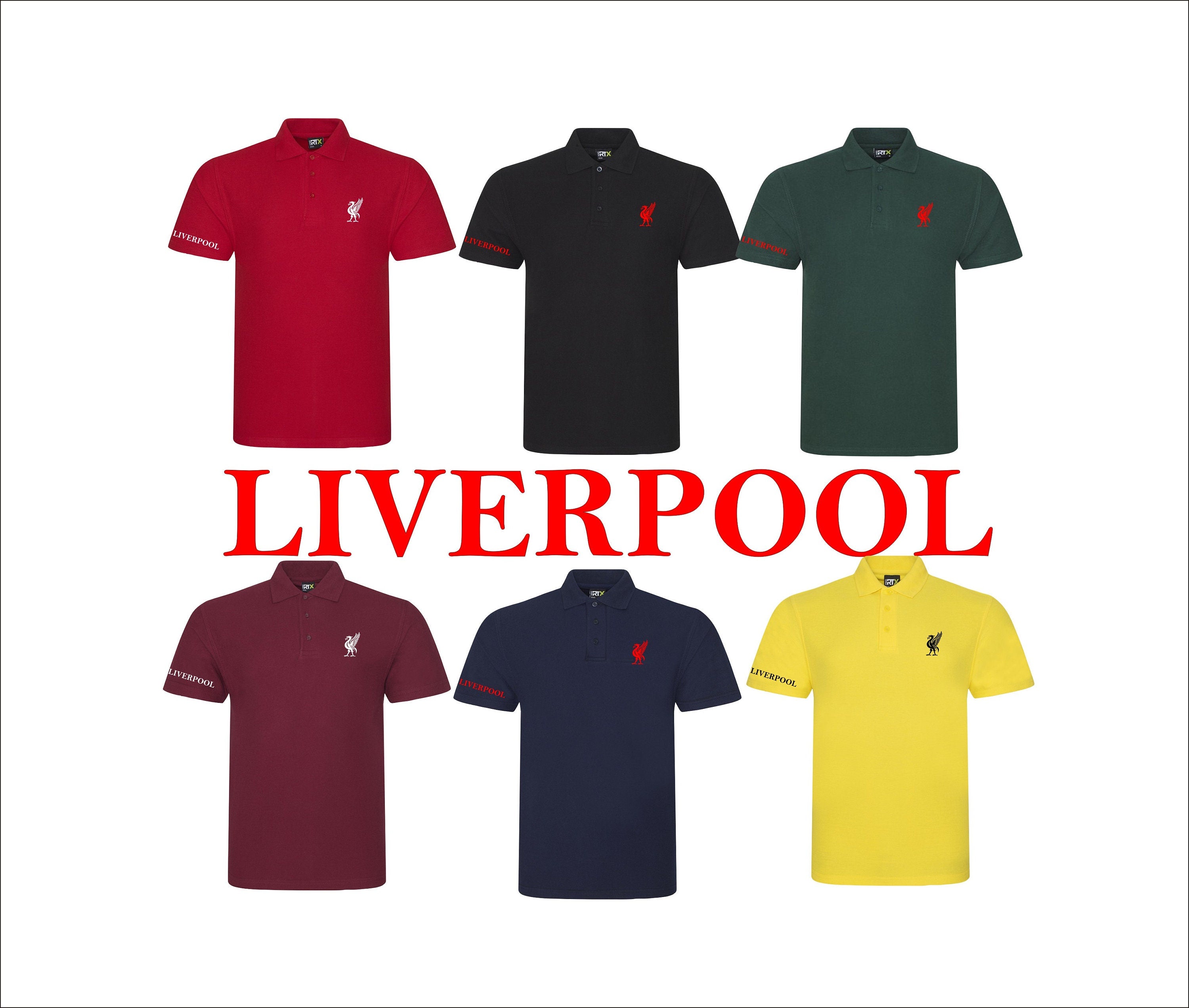 City of Liverpool printed Liver Bird Liverpool Unisex Polo Top shirt Top polo shirt