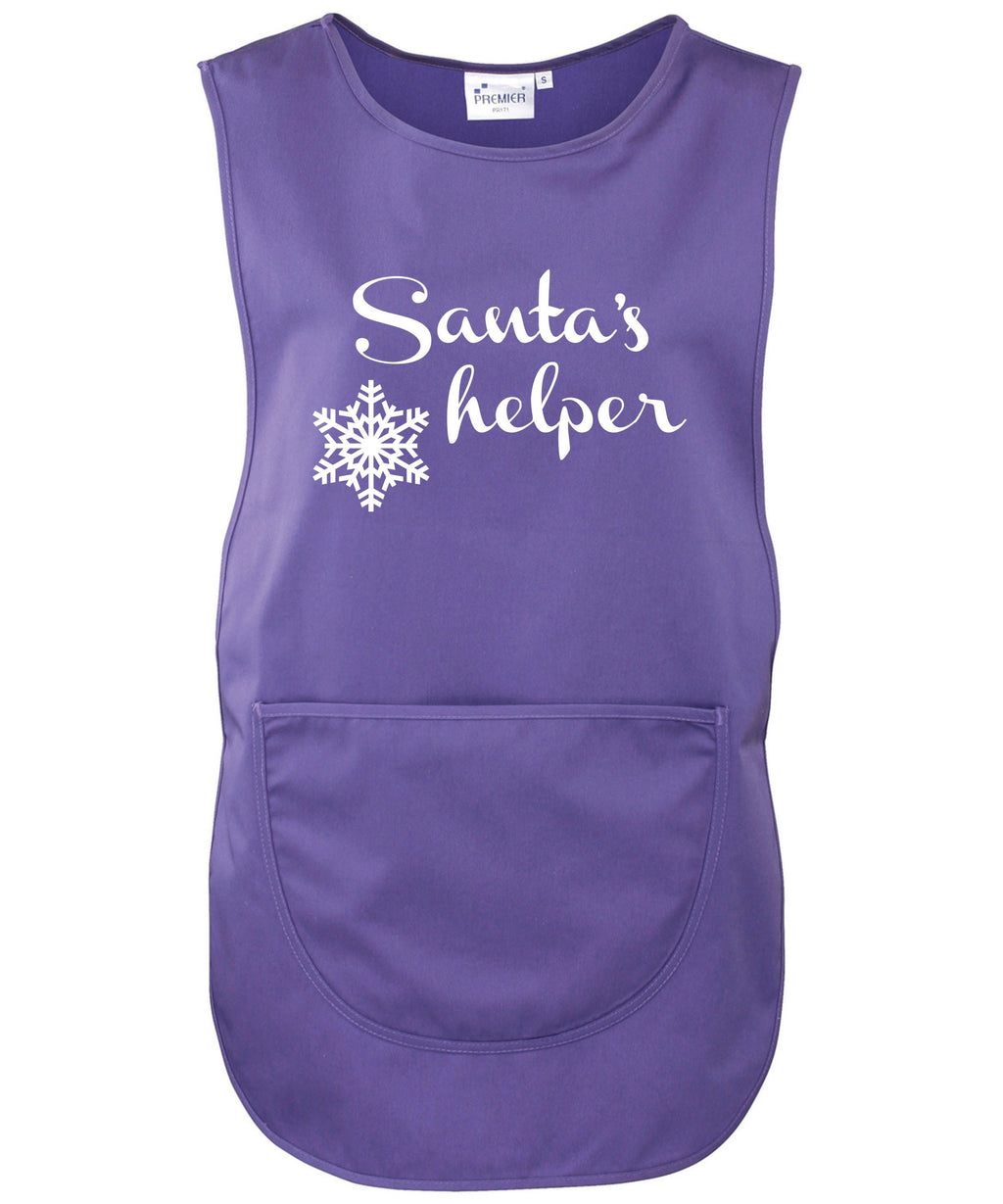 Tabard Apron Merry Christmas Santa's helper with pocket Premier Cleaning Unisex Workwear