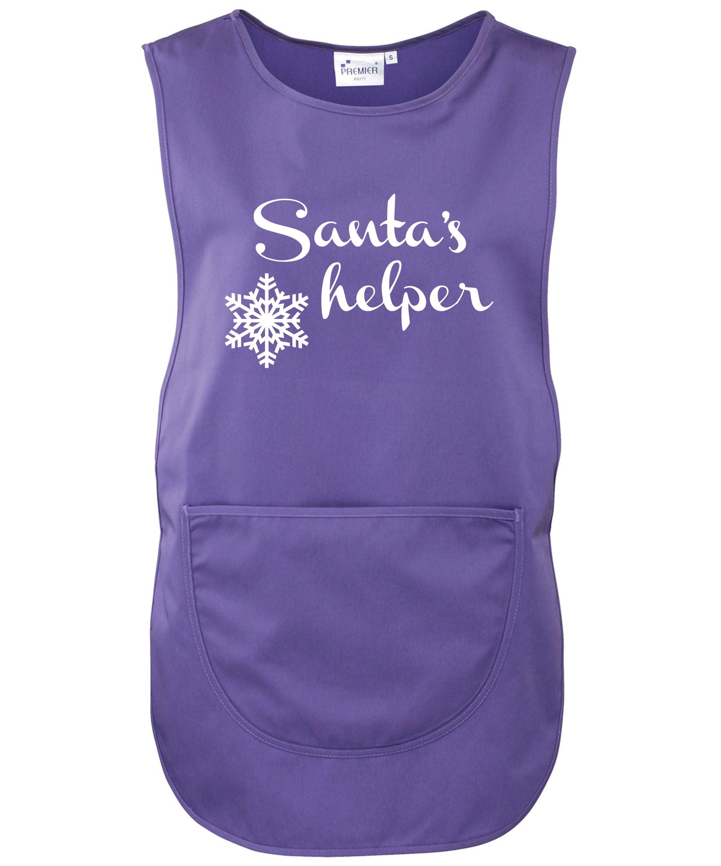 Tabard Apron Merry Christmas Santa's helper with pocket Premier Cleaning Unisex Workwear