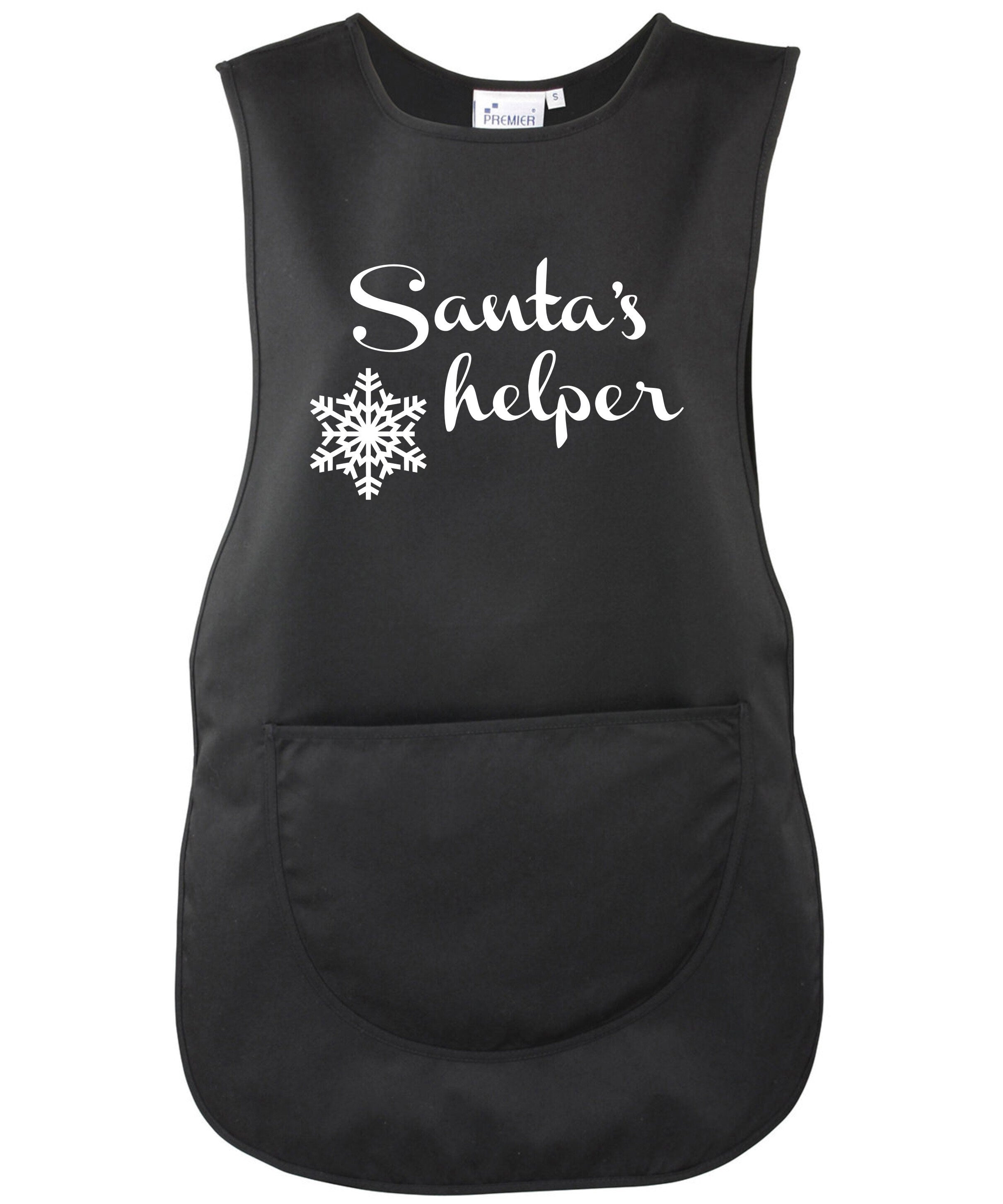 Tabard Apron Merry Christmas Santa's helper with pocket Premier Cleaning Unisex Workwear