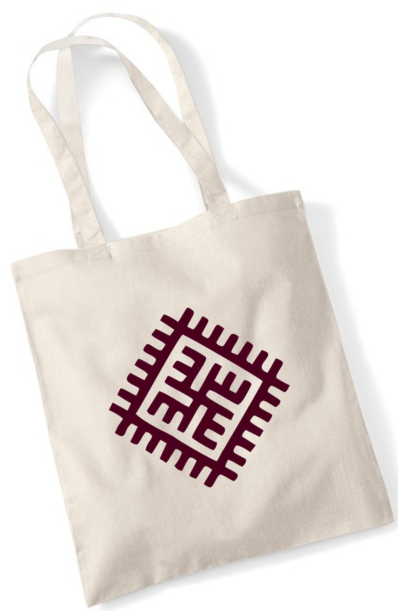 Tote bag  Latvian style  Natural Shopping bag for life long handles Latvia gift present davana Latvija