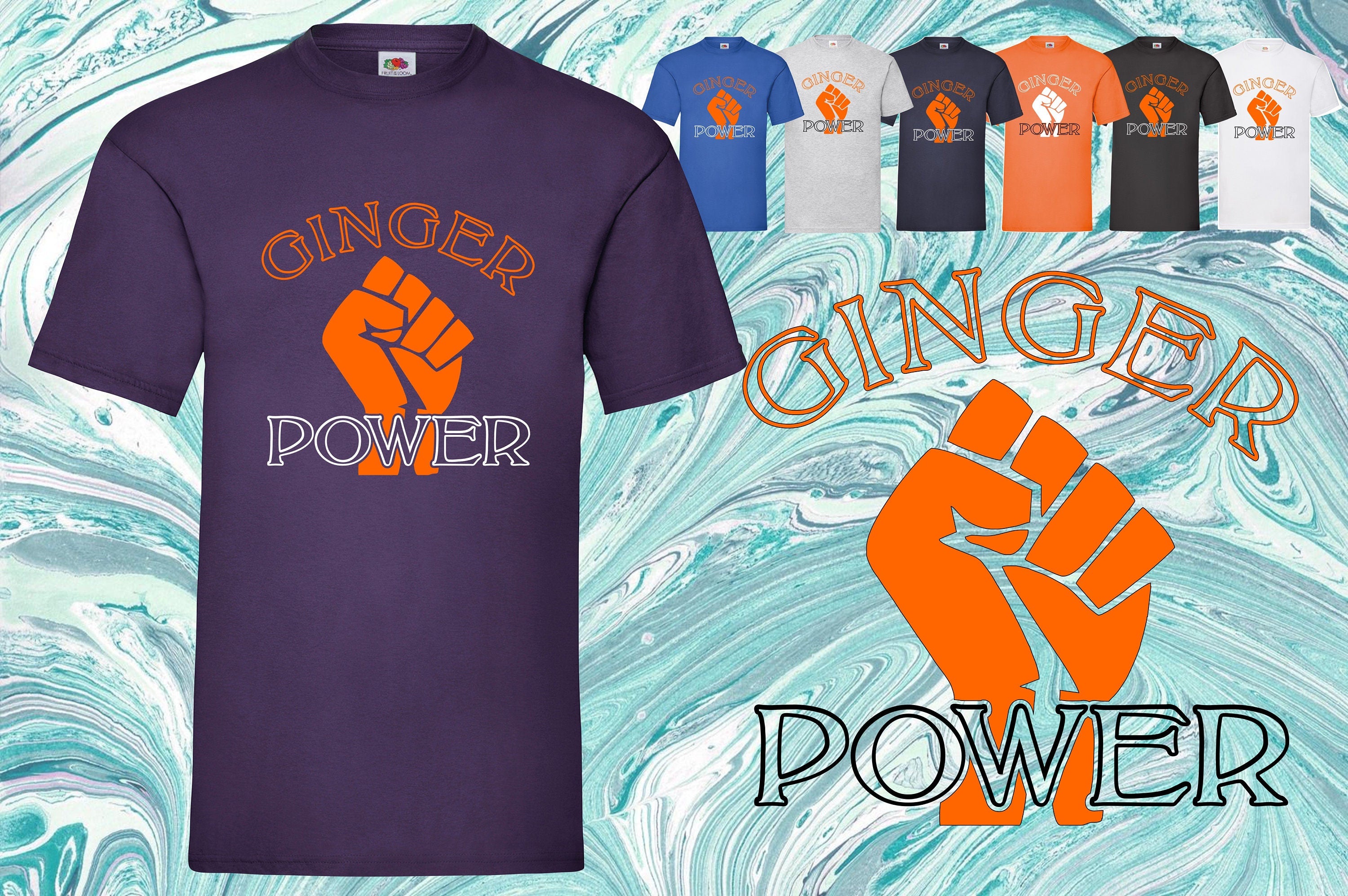 Ginger Power Comedy Fun Joke Unisex Present Gift T shirt Top S-XXXL