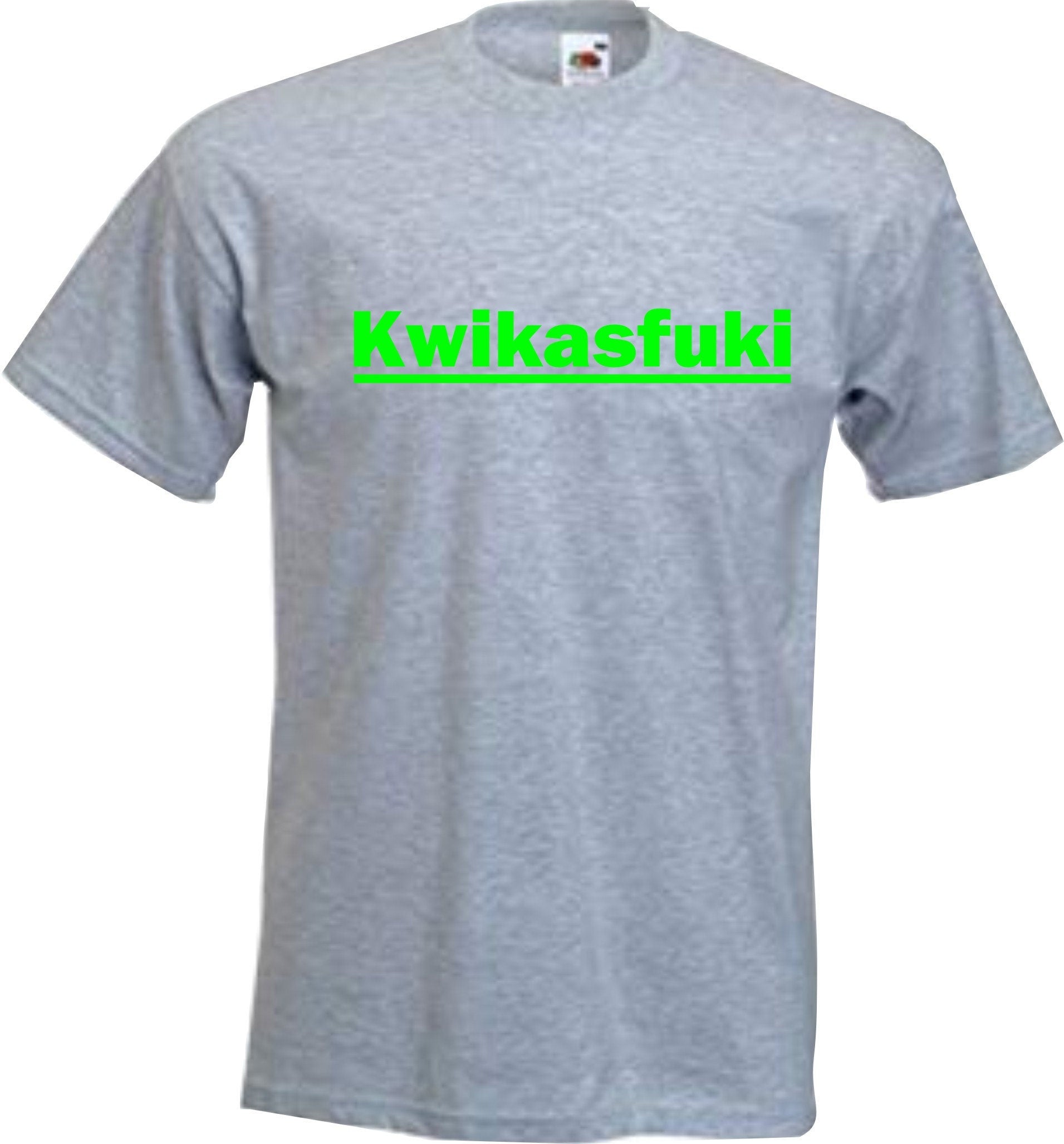 Kawasaki Kwikasfuki Funny Motorcycle Bike Joke Gift Fun Present t shirt