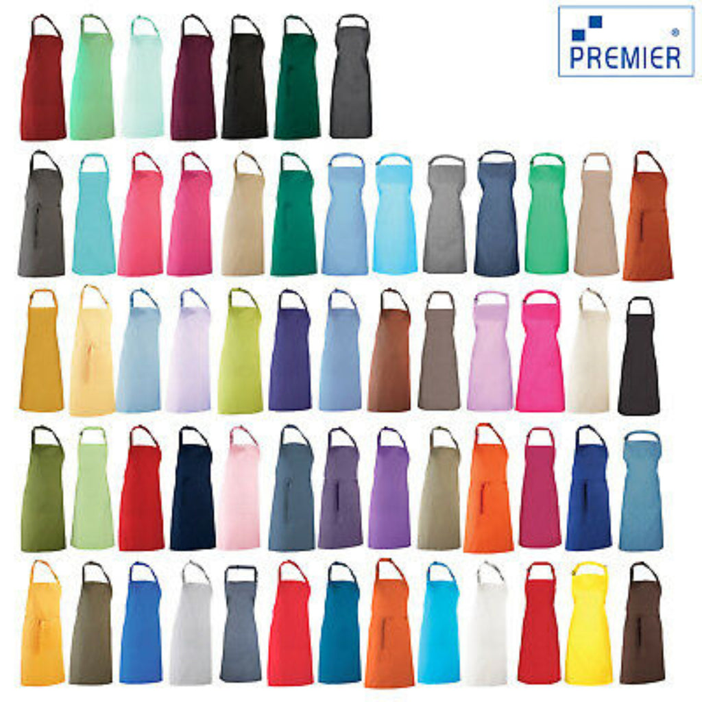 Personalised Premier Bib Apron Adult / Kitchen / Bar / Restaurant / Cafe / Shop / Chef / Waiters Wear Workwear Business Catering