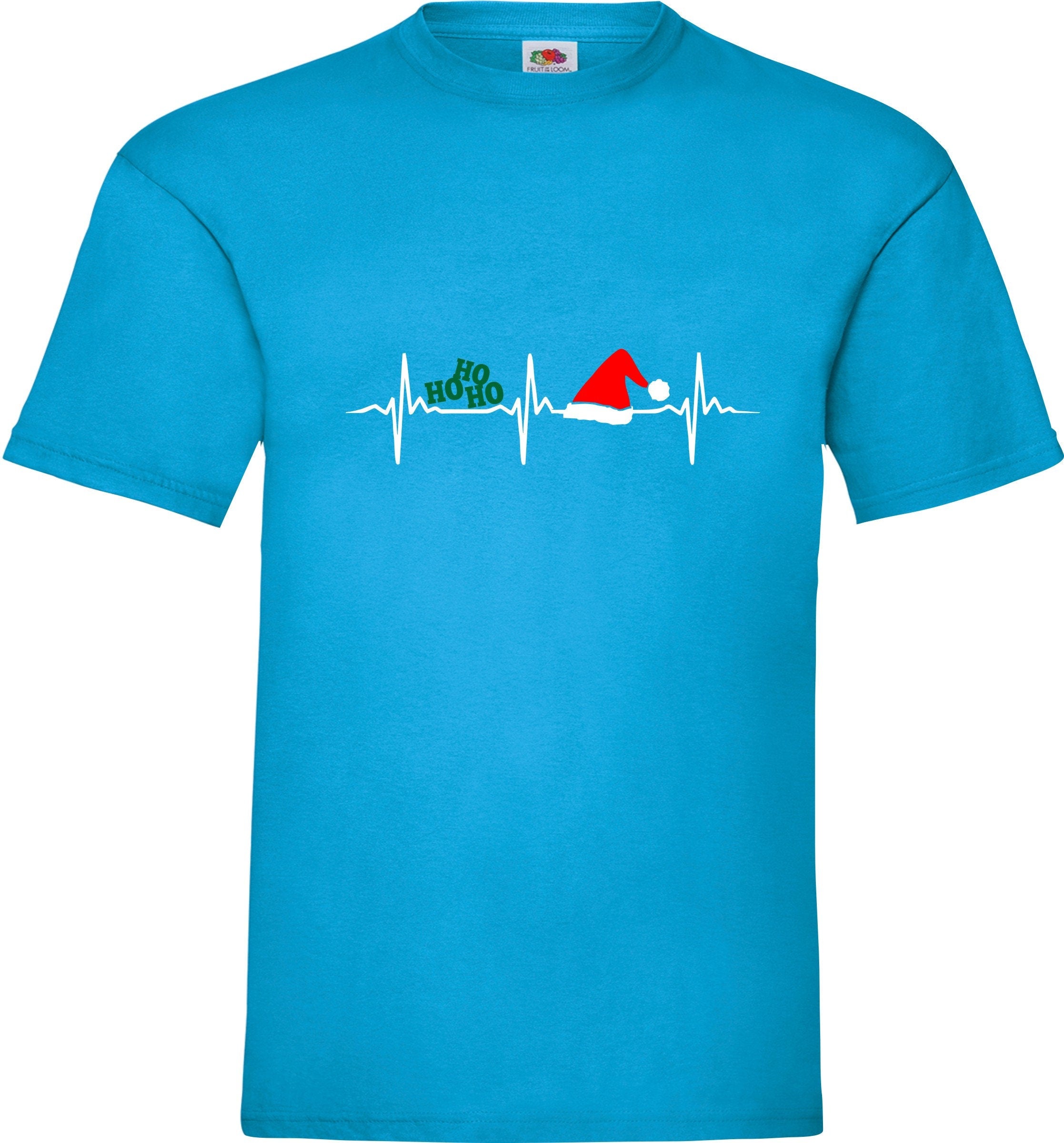 Merry Christmas Heartbeat Santa Top Tee Unisex Kids / Adults Top present gift