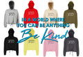 Be Kind Women's / Girls cropped oversize Hoodie In the world where you can be anything Be Kind Gift Present Mental Health Awareness