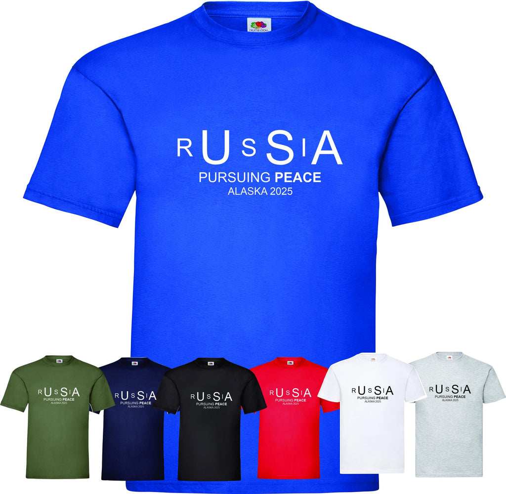RUSSIA USA Pursuing Peace ALASKA 2025 Putin Tramp t shirt top Unisex Tee T shirt Top