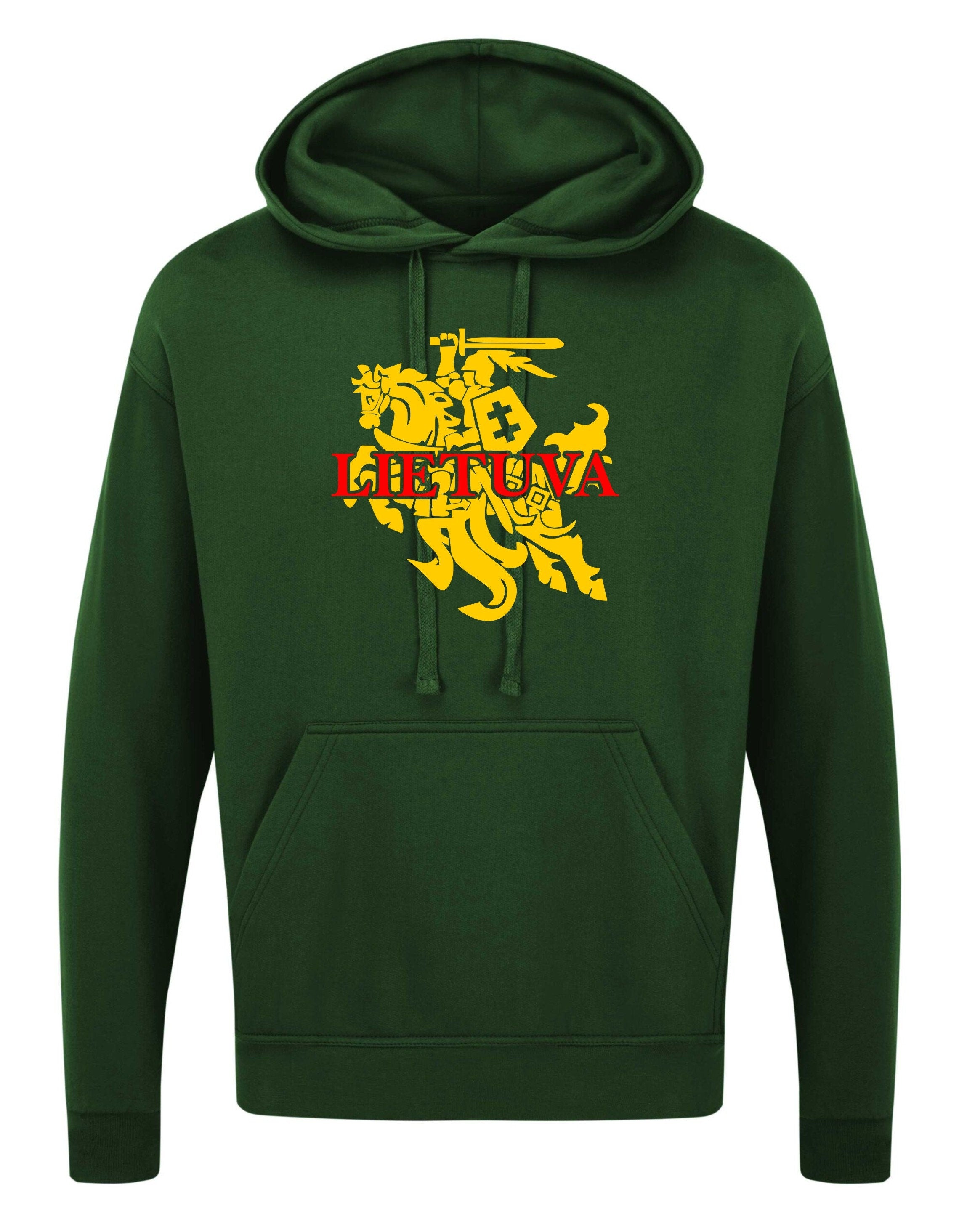 Lietuva Lithuanian style Hoodie as myliu lietuva vytis Unisex Hooded Jumper