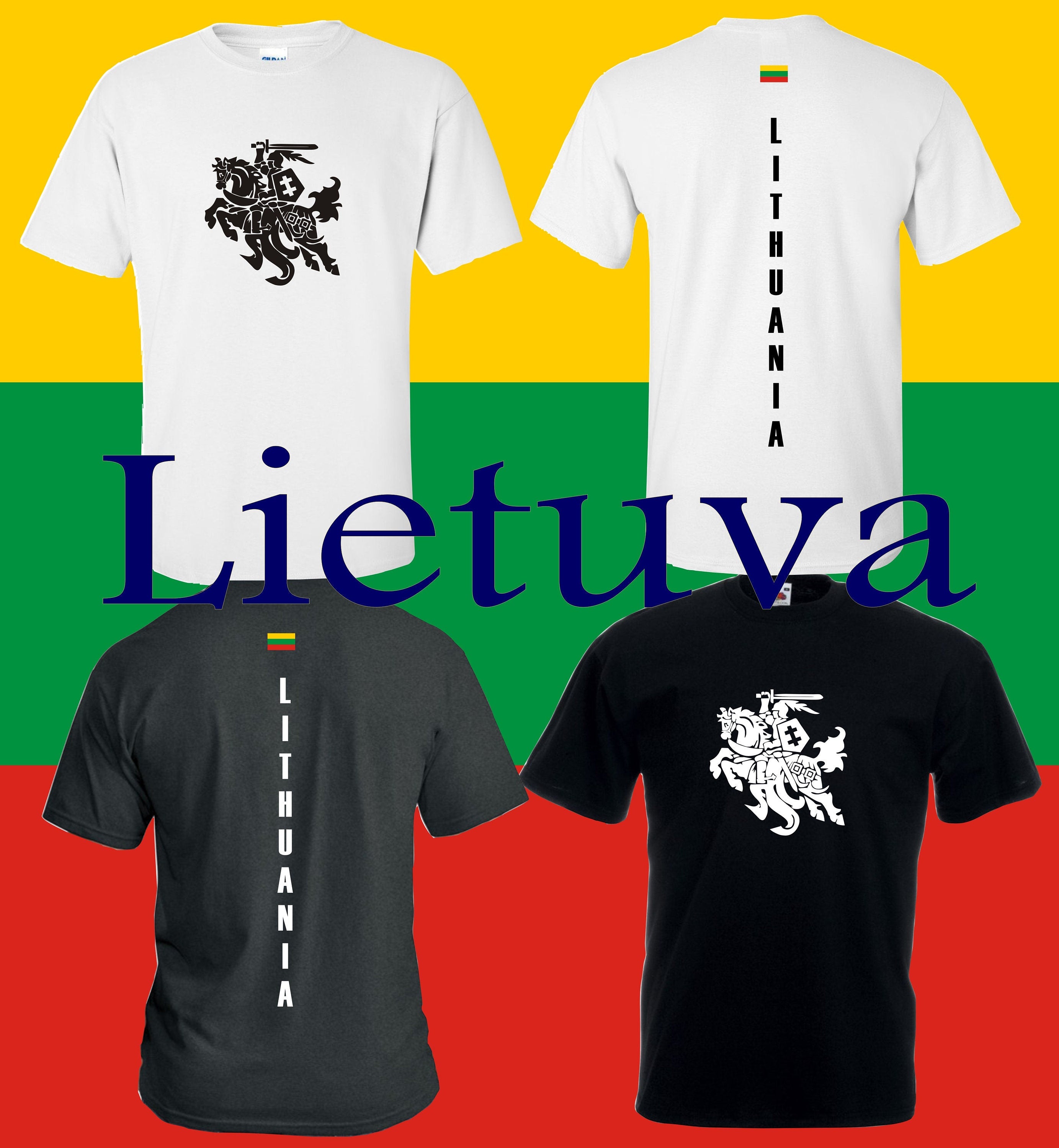 Lietuva Lithuanian style myliu lietuva vytis Lithuania mens t shirt Gift Present