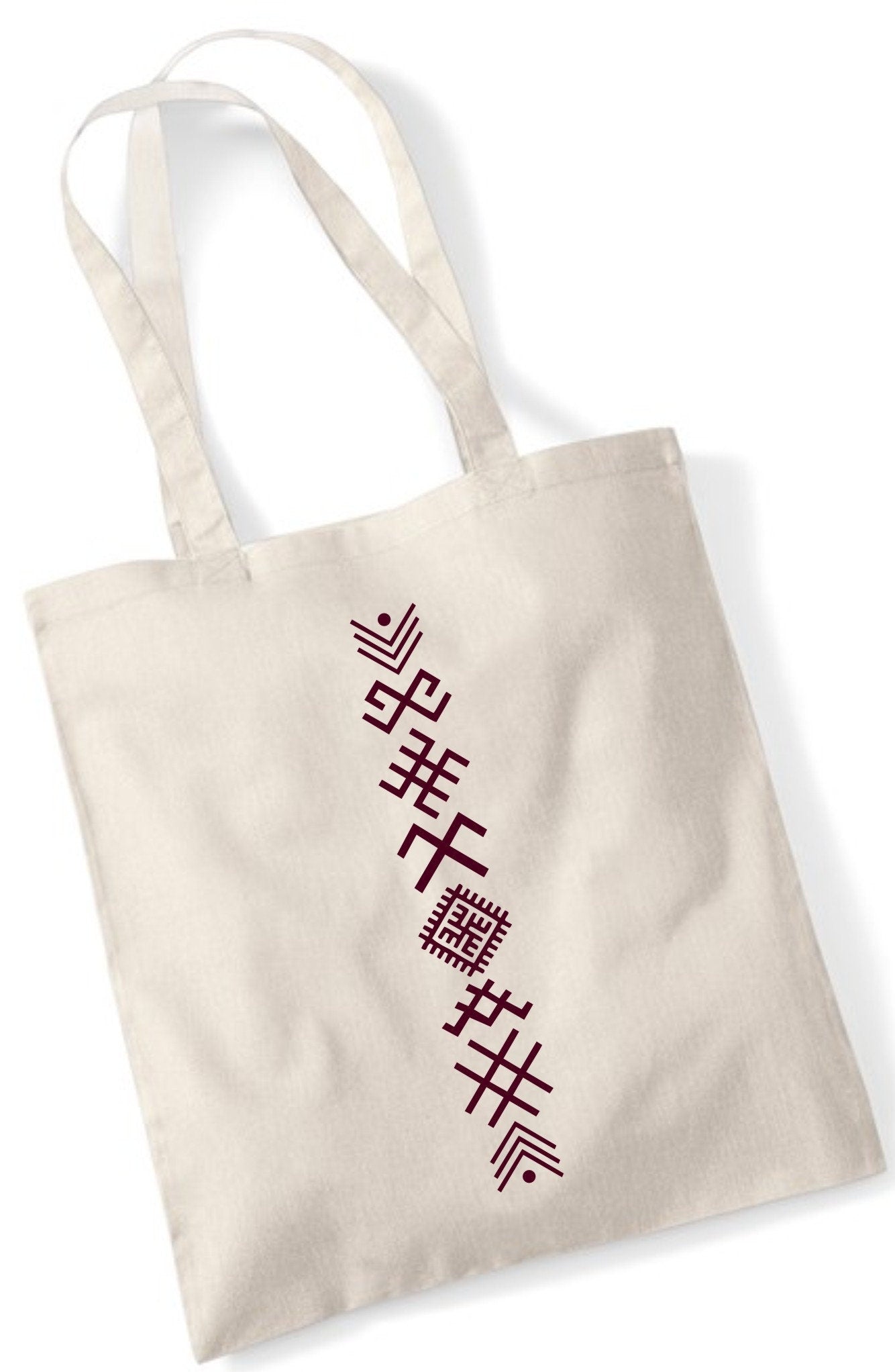 Tote bag  Latvian style  Natural Shopping bag for life long handles Latvia gift present davana Latvija