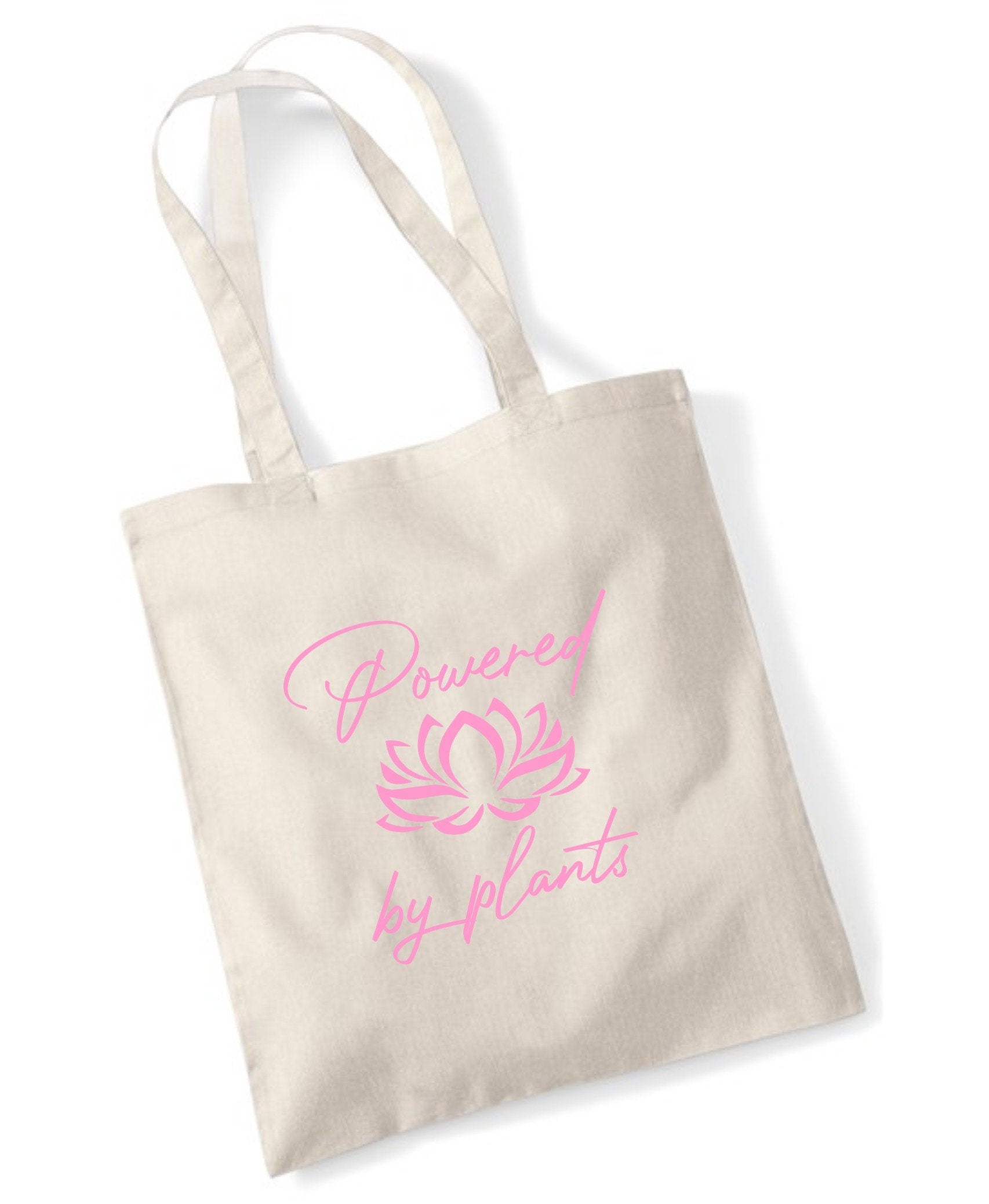 Powered by plants Vegan Meat free Shopping bag for life long handles gift presen