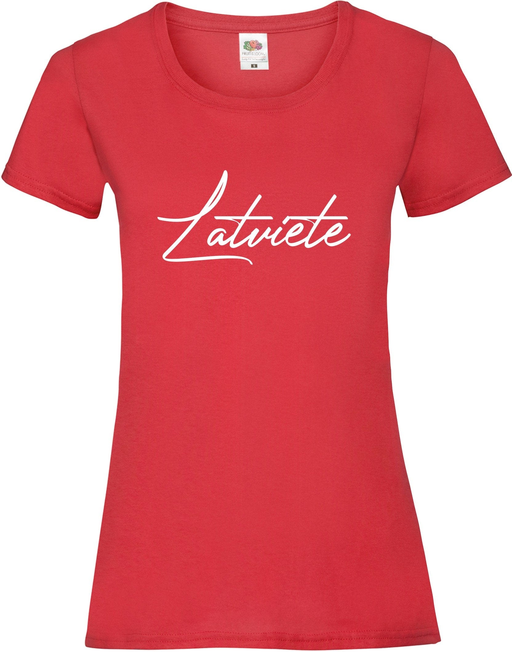 Latviete lady fit printed t-shirt, Latvia, Latvian style patriotic Latviete t-krekls dāvana