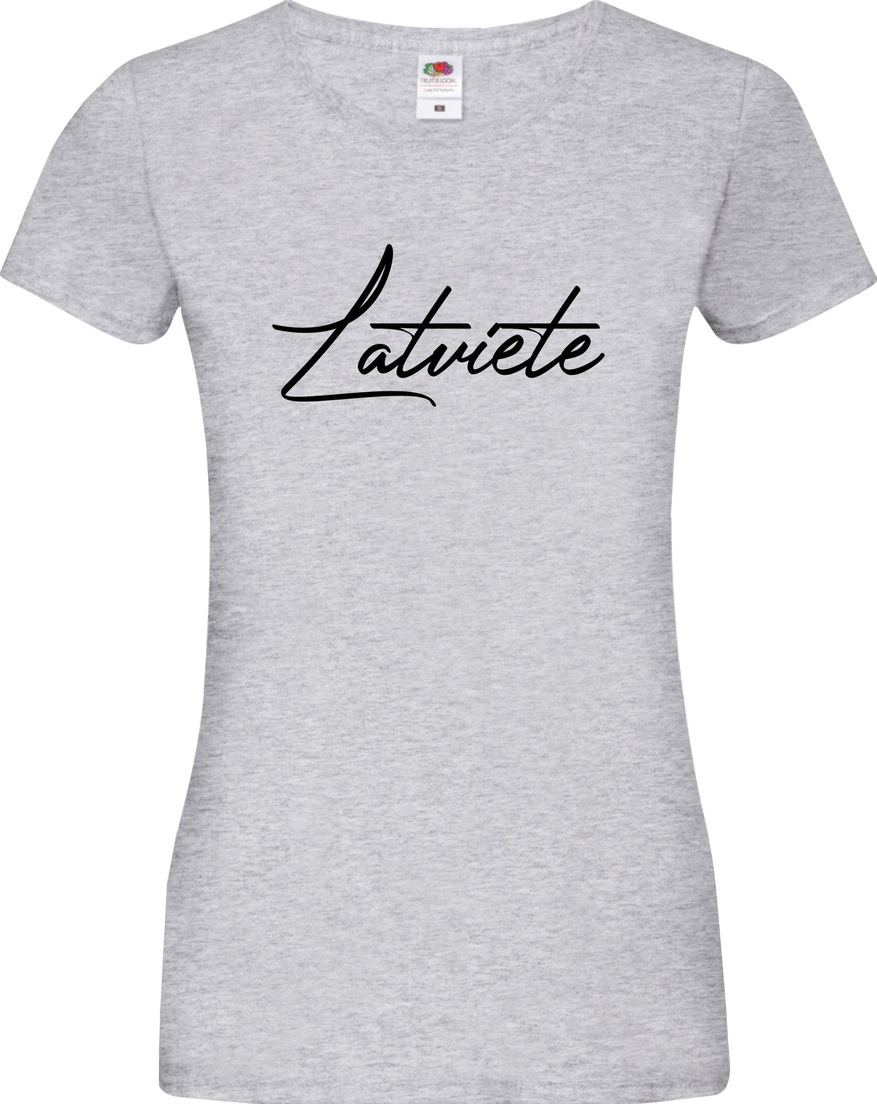 Latviete lady fit printed t-shirt, Latvia, Latvian style patriotic Latviete t-krekls dāvana