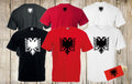 Albania printed T Shirt Albanian style double-headed eagle Albanian flag Tee