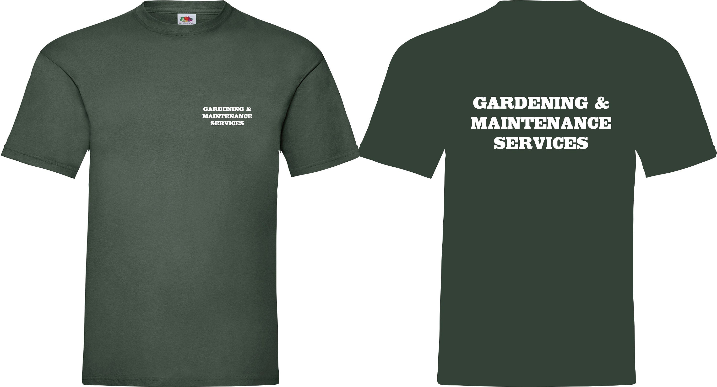 Workwear Gardening & Maintenance Services business work job T shirt Top  Uniform Job Gift S-XXXL