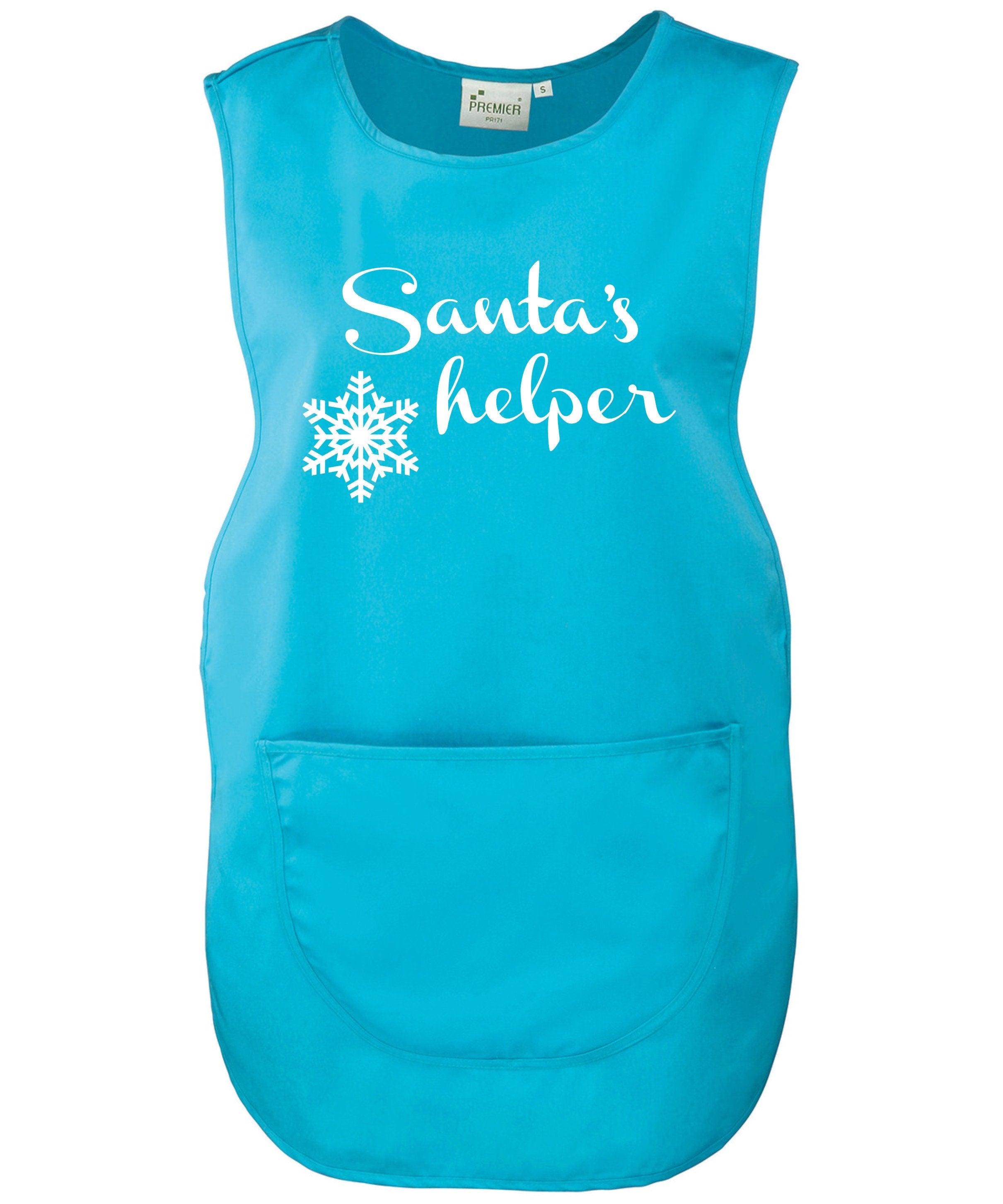Tabard Apron Merry Christmas Santa's helper with pocket Premier Cleaning Unisex Workwear