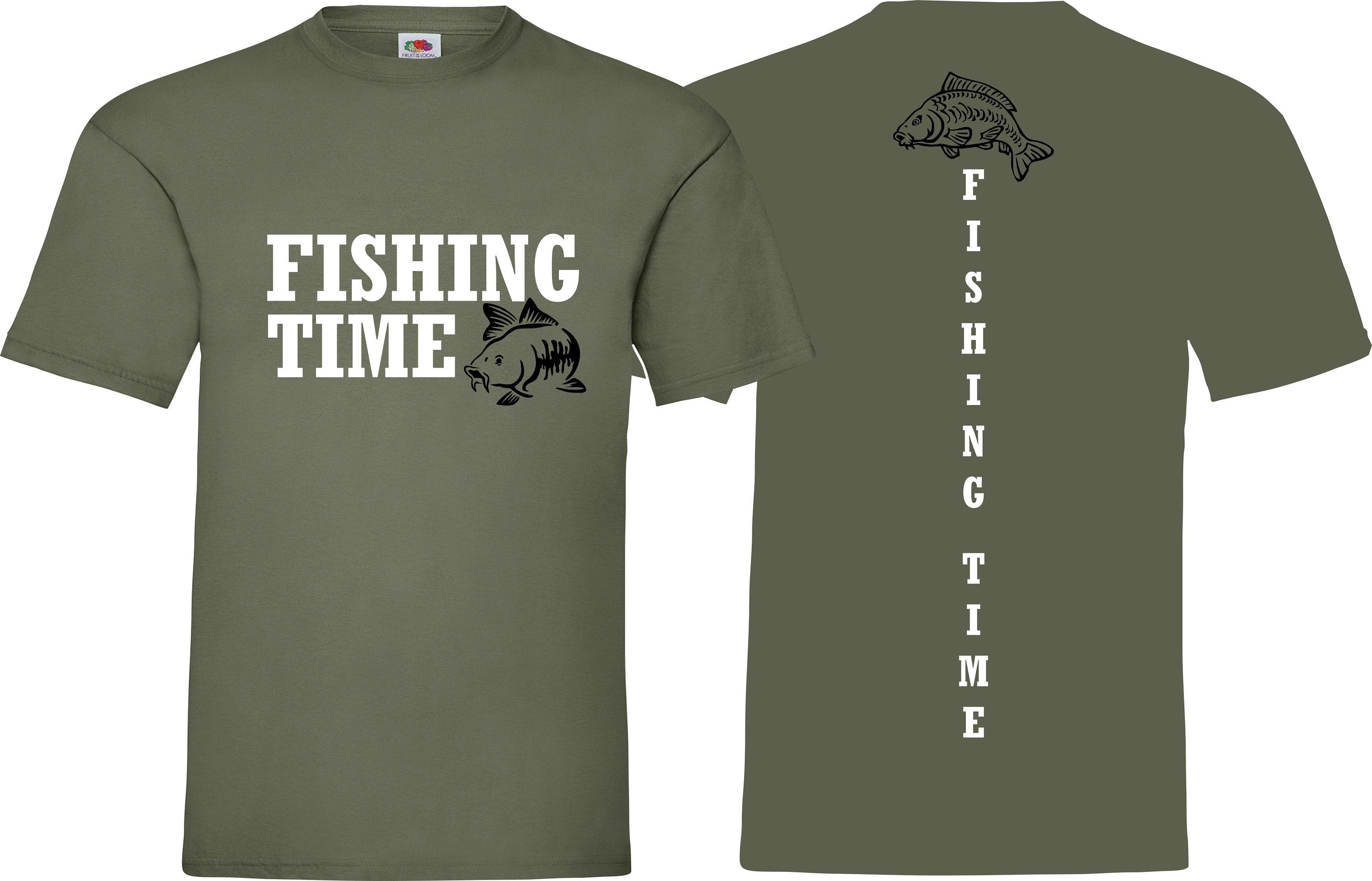 Fishing Time T shirt Fish Angling Unisex Christmas Present Hobbies Gift Top