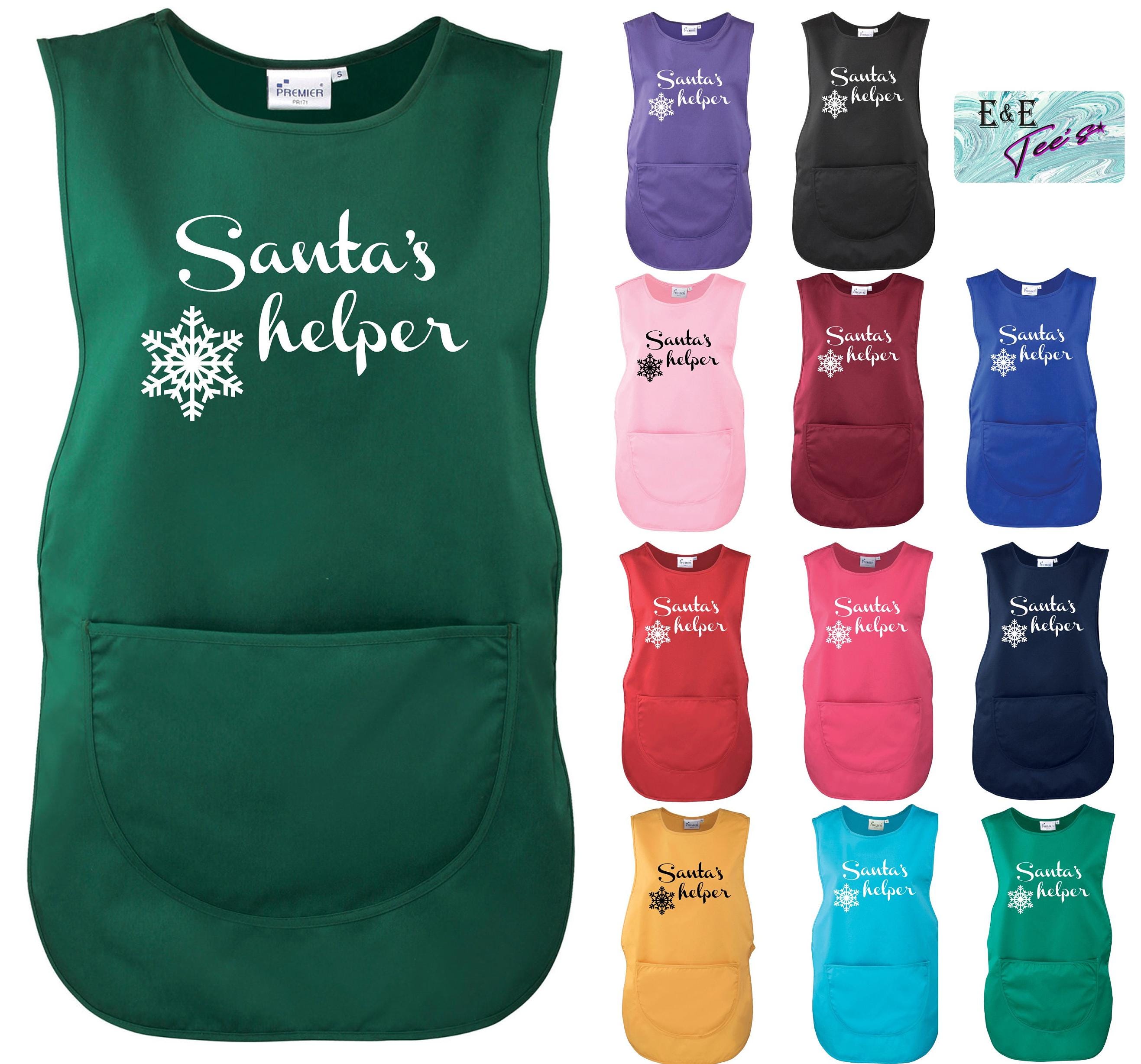 Tabard Apron Merry Christmas Santa's helper with pocket Premier Cleaning Unisex Workwear