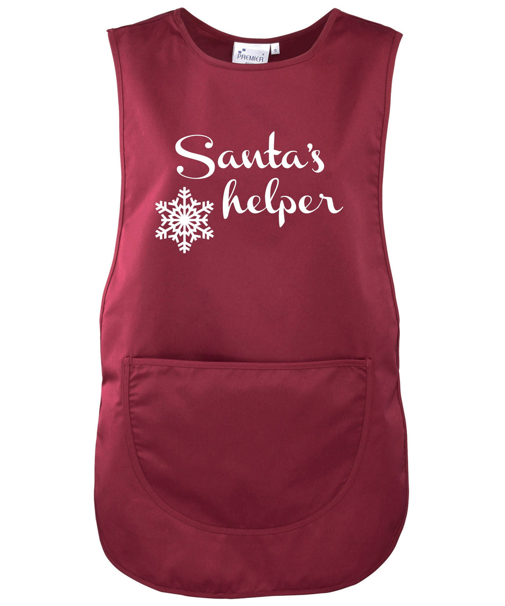Tabard Apron Merry Christmas Santa's helper with pocket Premier Cleaning Unisex Workwear