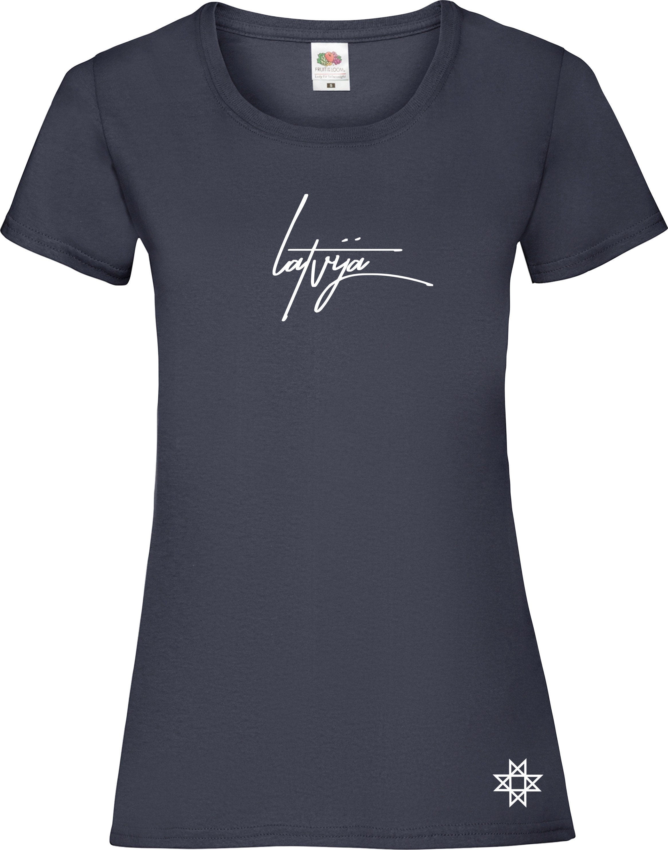 Latvija lady fit printed t-shirt, Latvia, Latvian style patriotic Latviete t-krekls dāvana